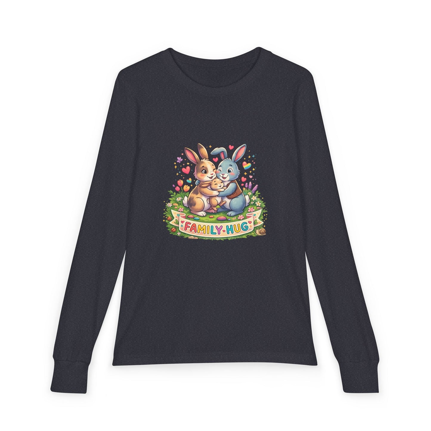 Family Hug Bunny Youth Jersey Long Sleeve Tee