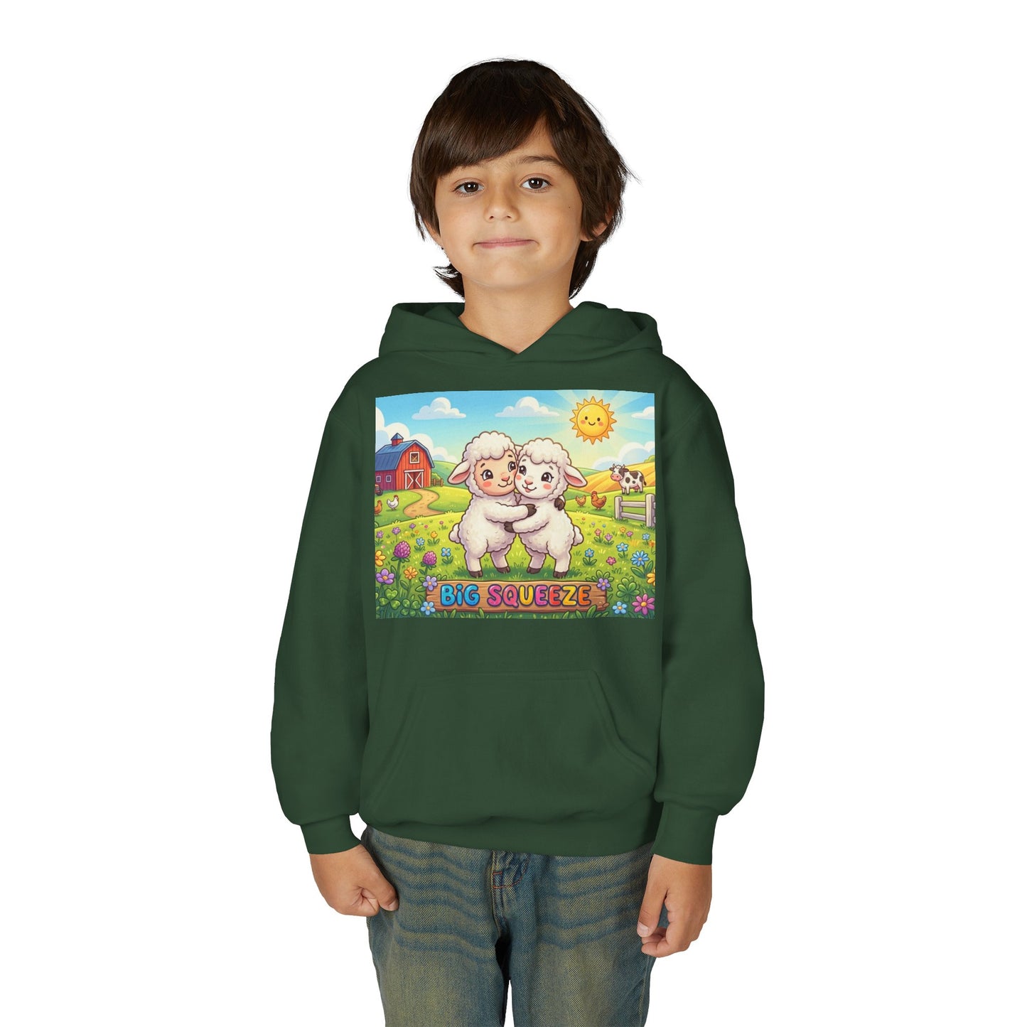 Big Squeeze Lamb Youth Heavy Blend Hooded Sweatshirt