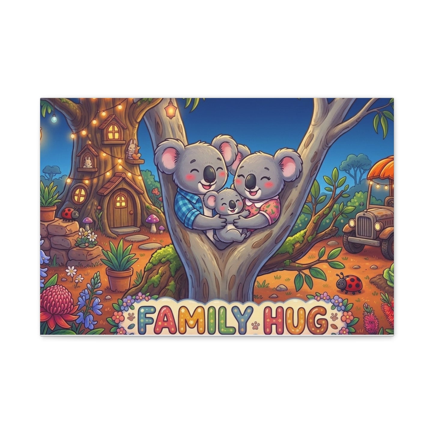 Family Hug Koala Classic Canvas