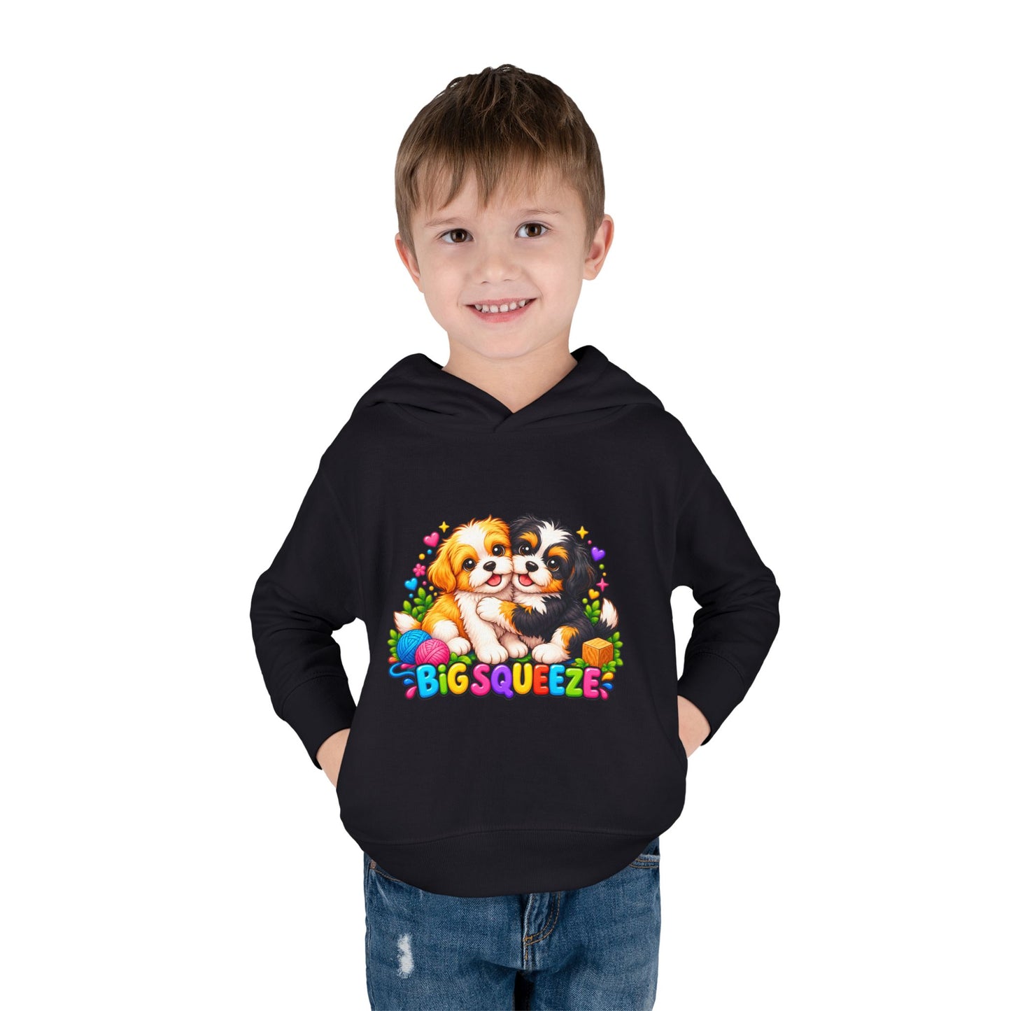 Big Squeeze Shih Tzu Toddler Pullover Fleece Hoodie