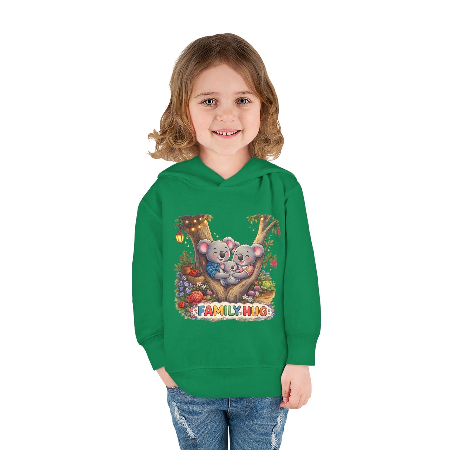 Family Hug Koala Toddler Pullover Fleece Hoodie