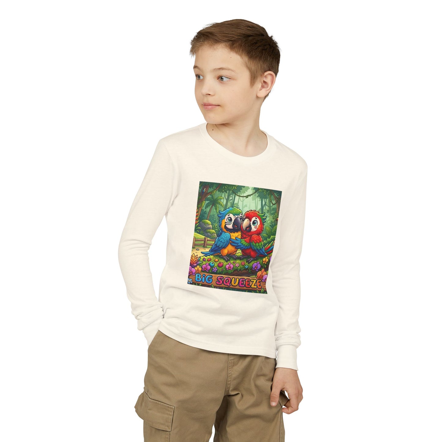 Big Squeeze Macaw Youth Jersey Long Sleeve Tee