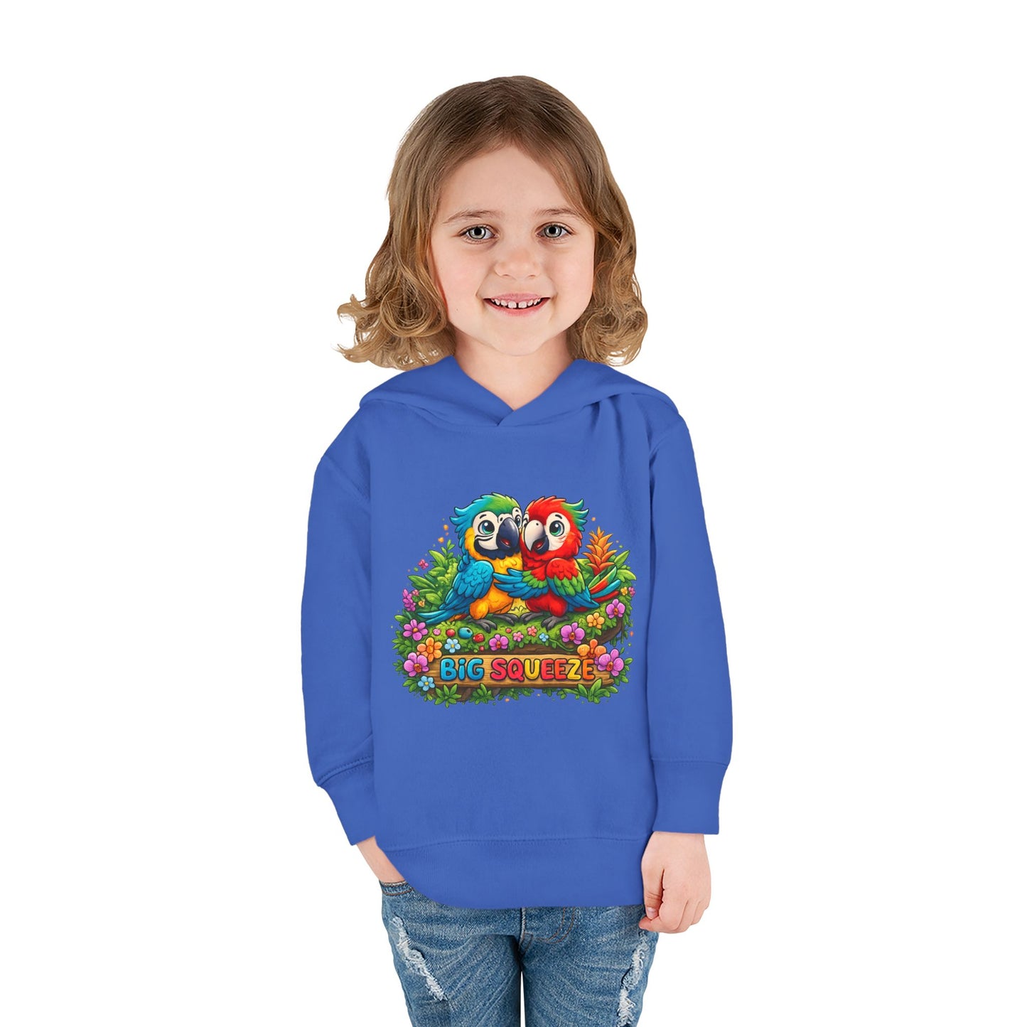 Big Squeeze Macaw Toddler Pullover Fleece Hoodie