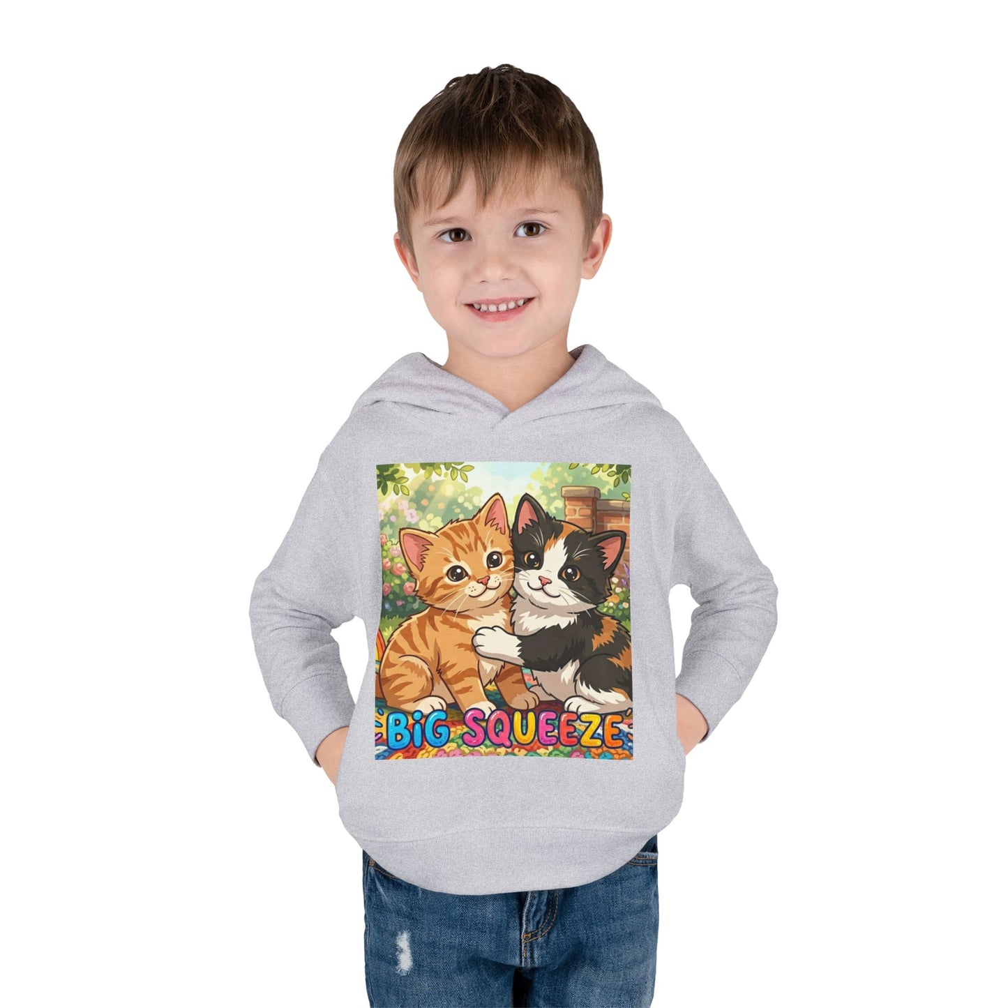 Big Squeeze Kitten Toddler Pullover Fleece Hoodie