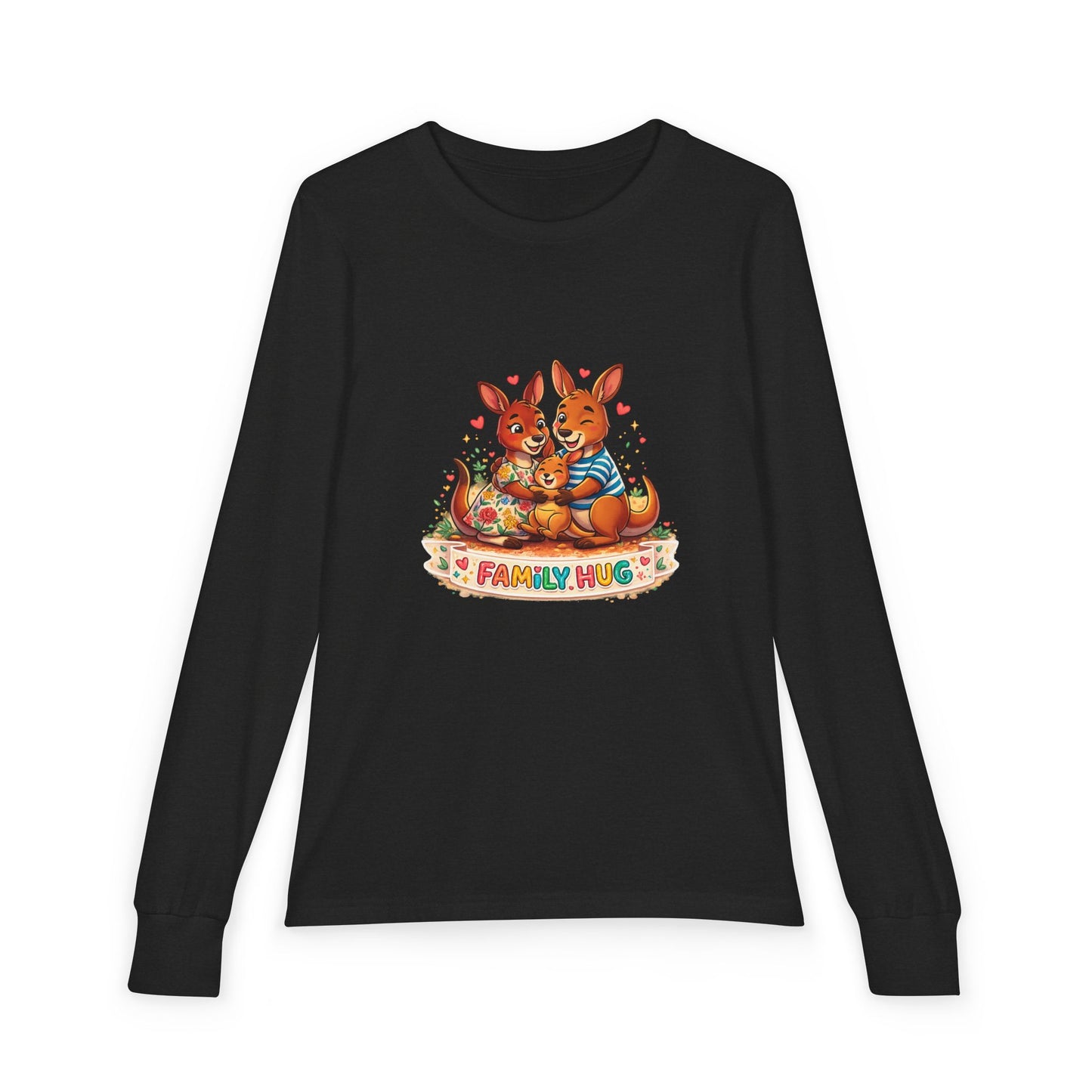 Family Hug Kangaroo Youth Jersey Long Sleeve Tee
