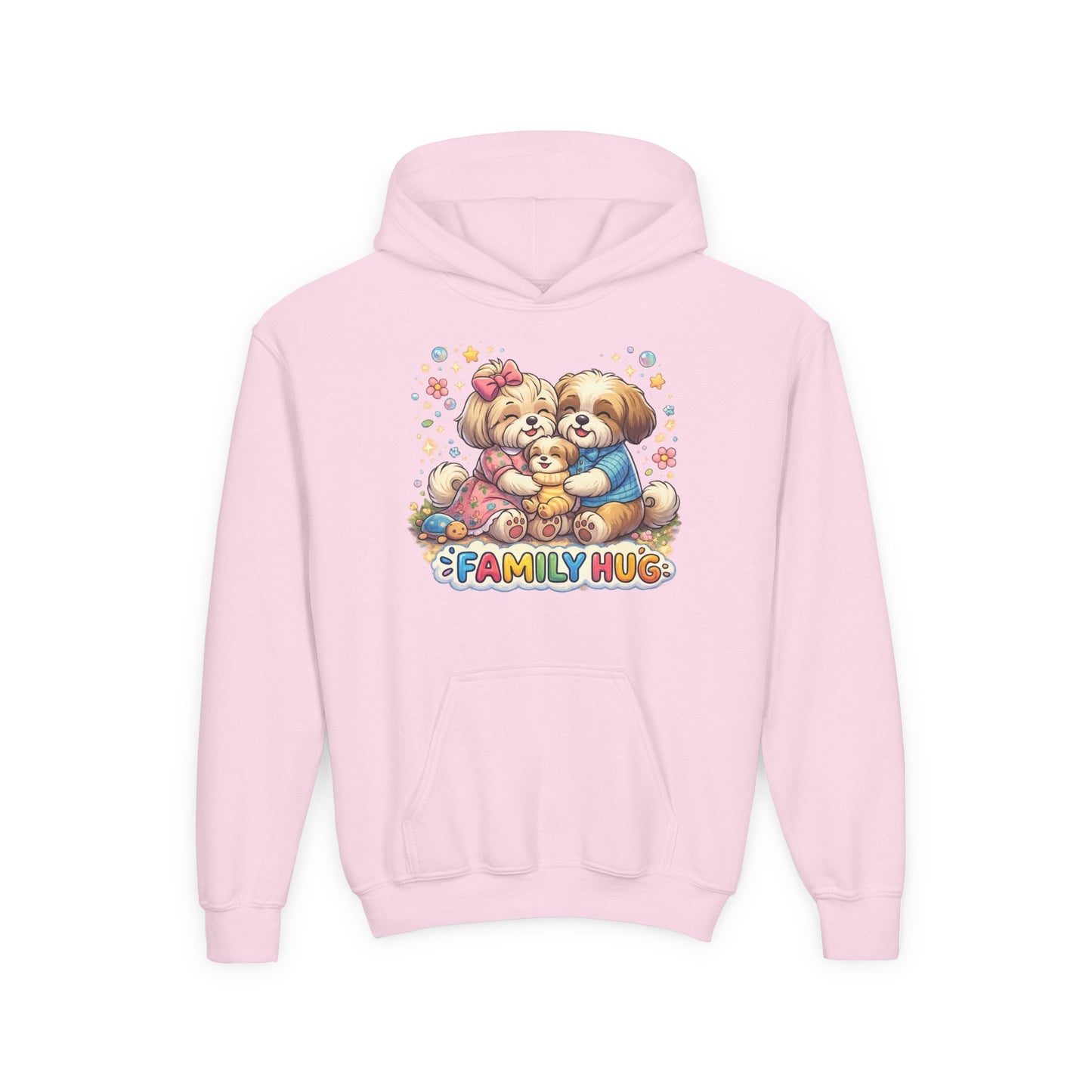 Family Hug Shih Tzu Youth Heavy Blend Hooded Sweatshirt
