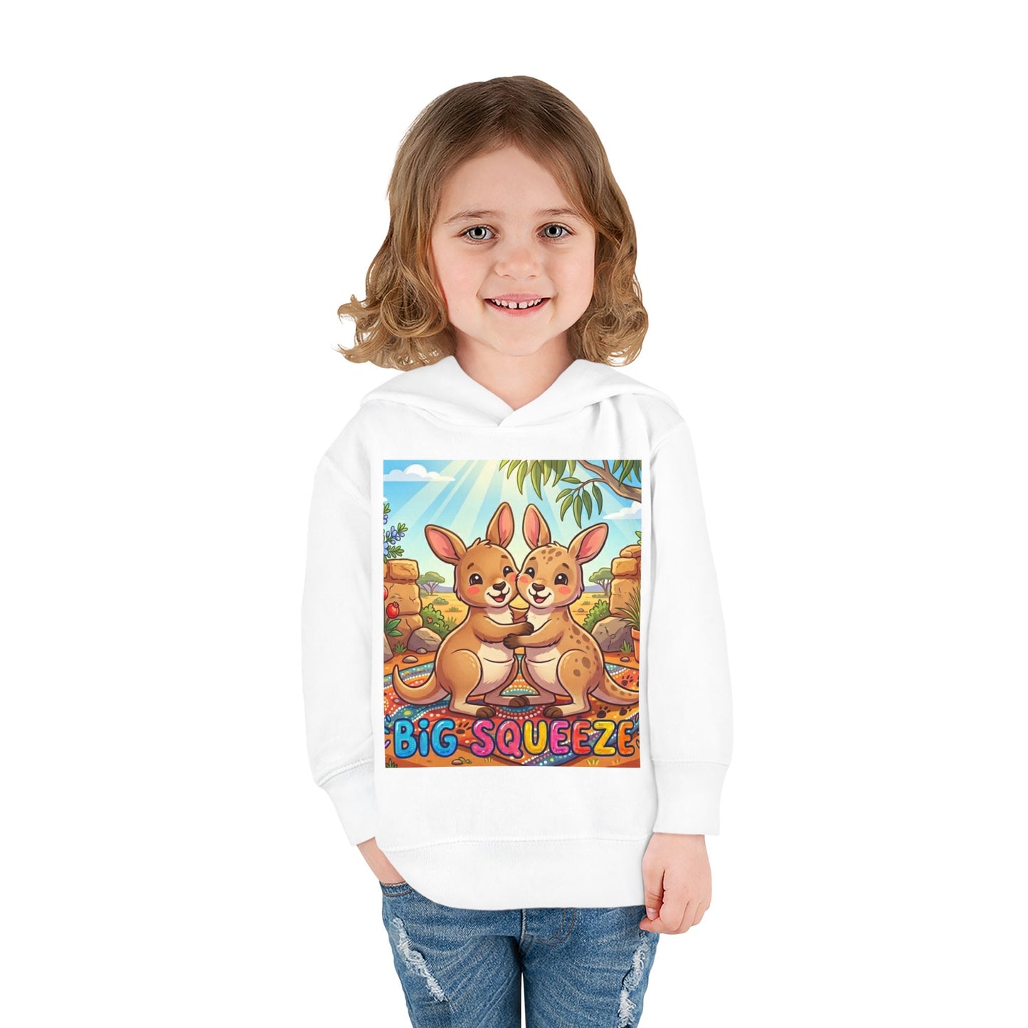 Big Squeeze Kangaroo Toddler Pullover Fleece Hoodie