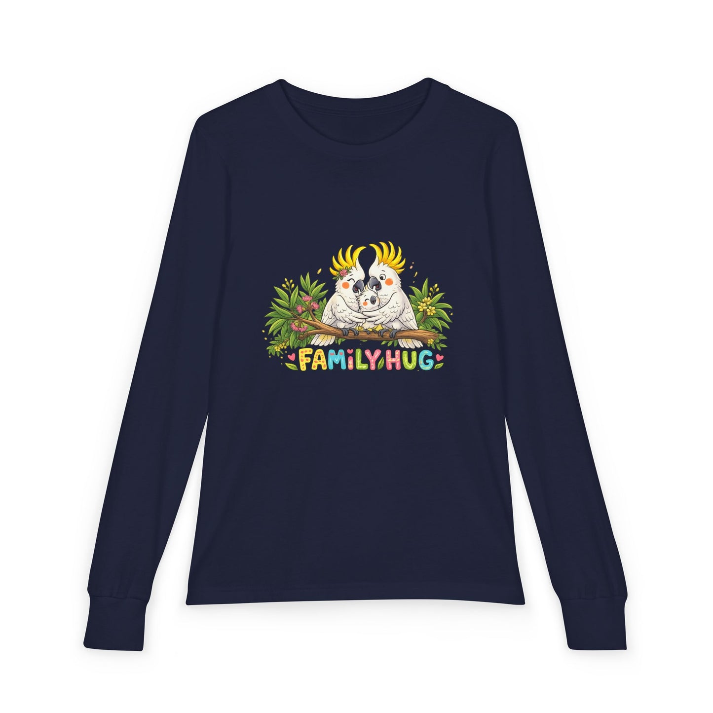 Family Hug Cockatoo Youth Jersey Long Sleeve Tee