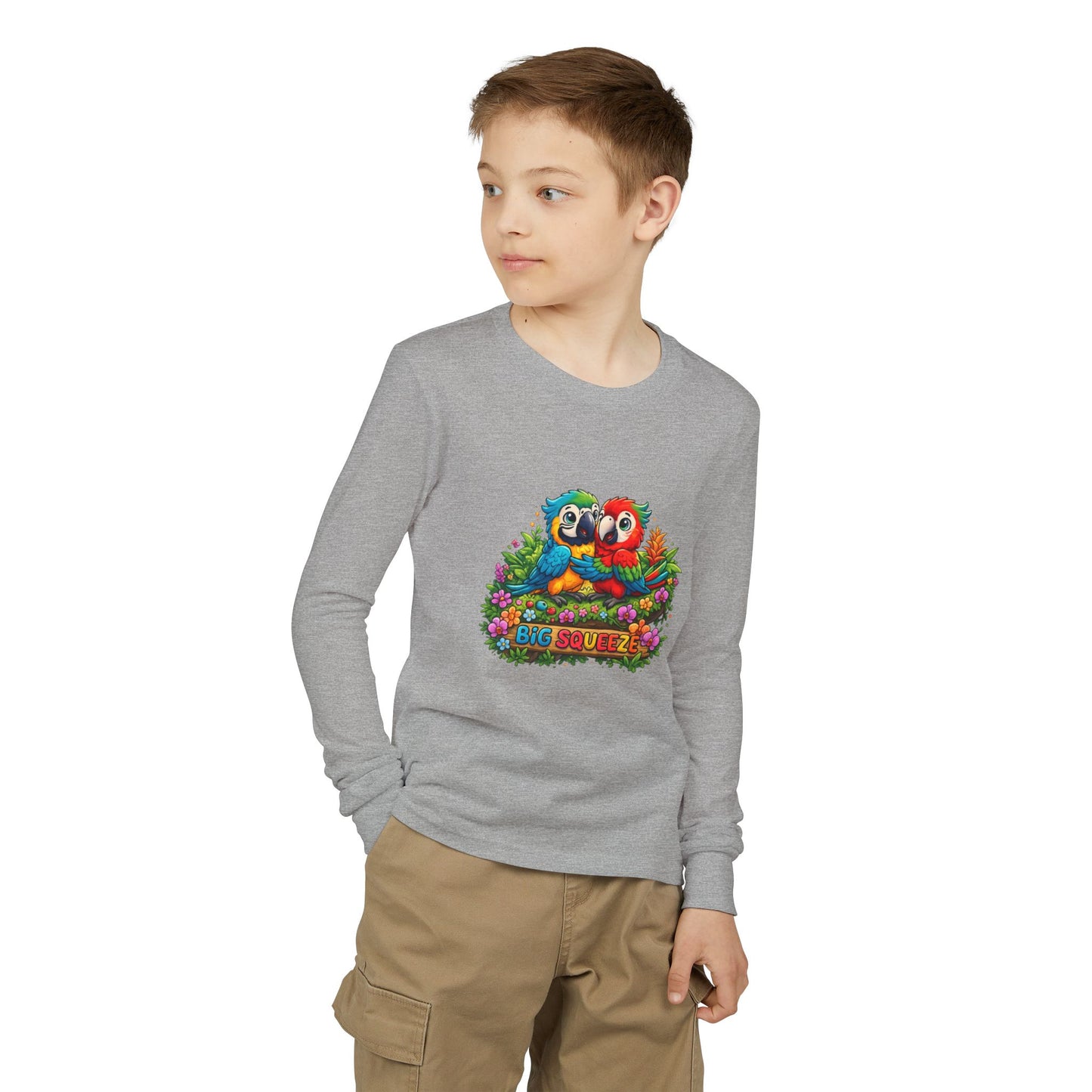 Big Squeeze Macaw Youth Jersey Long Sleeve Tee