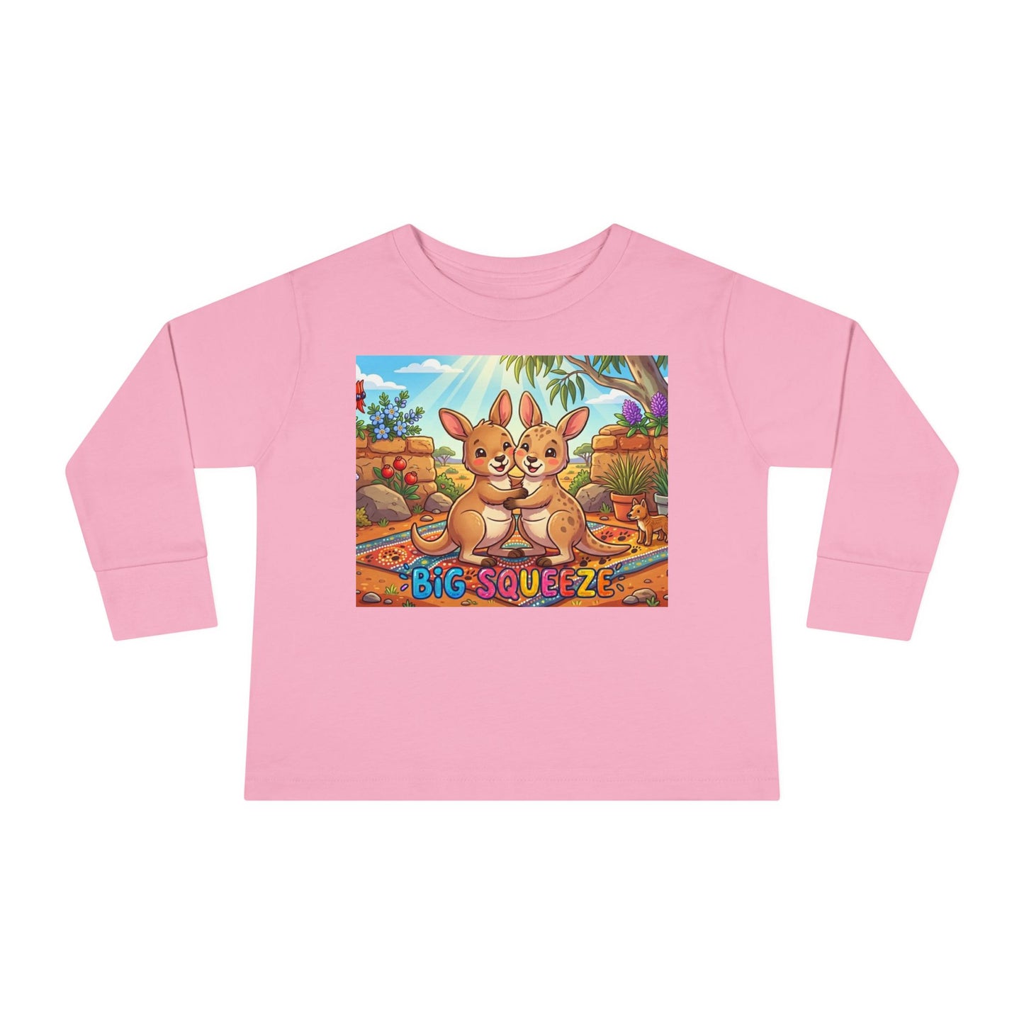 Big Squeeze Kangaroo Toddler Long Sleeve Tee