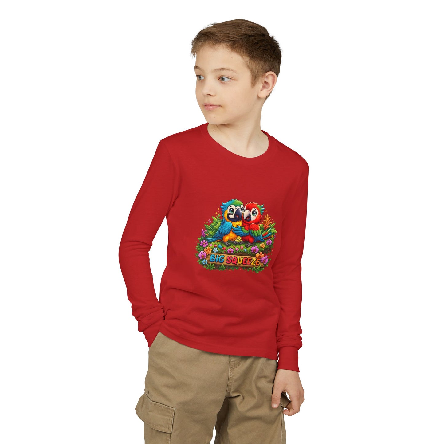 Big Squeeze Macaw Youth Jersey Long Sleeve Tee