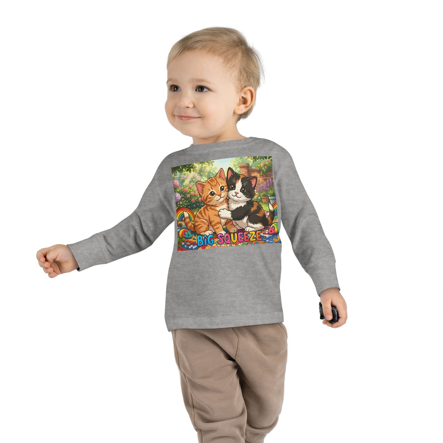 Big Squeeze Kitten Toddler Long Sleeve Tee
