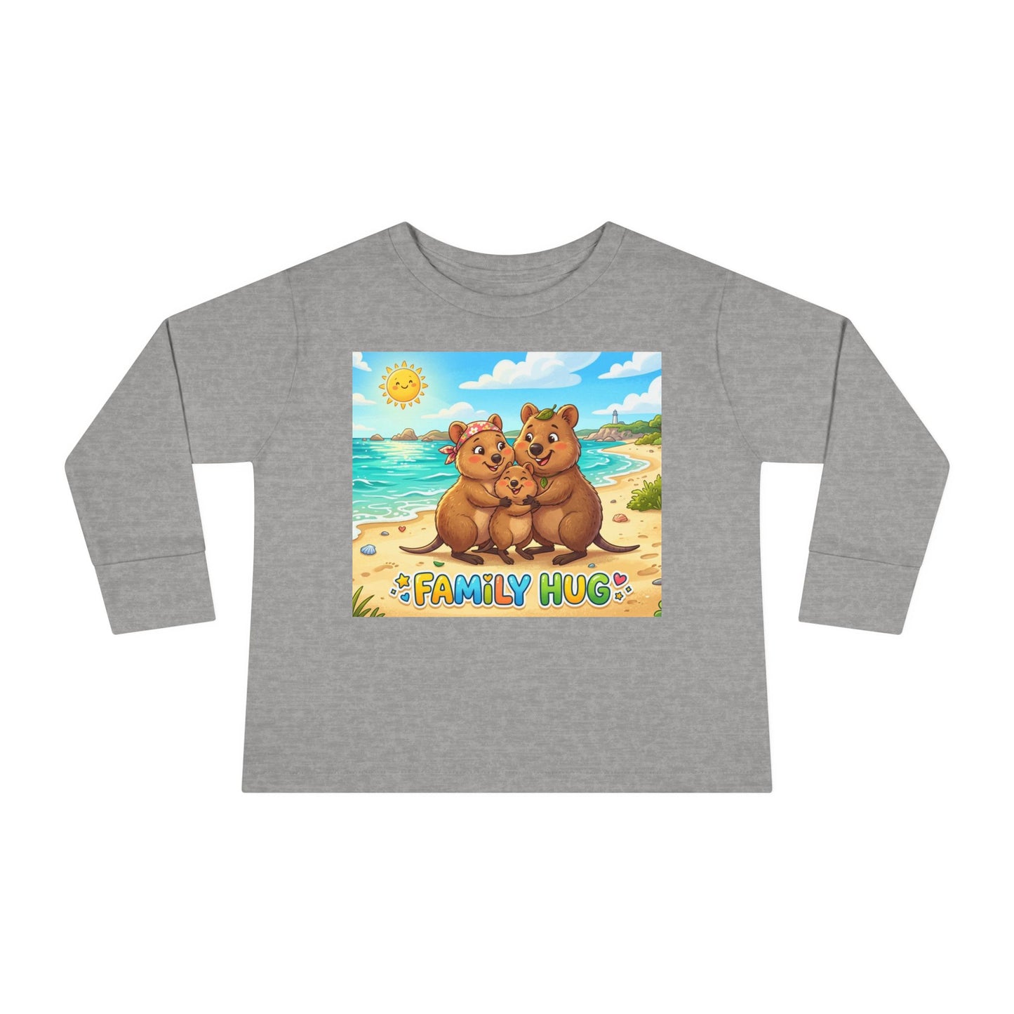 Family Hug Quokka Toddler Long Sleeve Tee