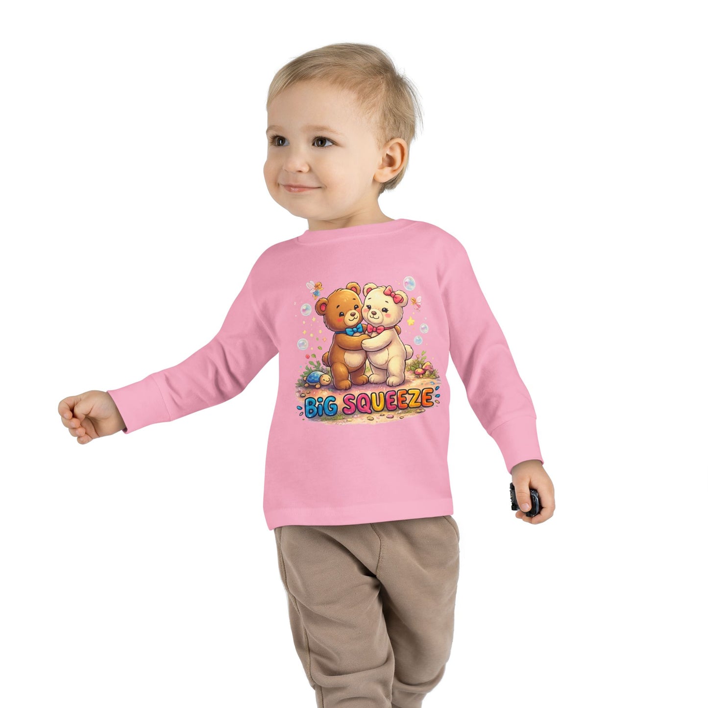 Big Squeeze Teddy Toddler Long Sleeve Tee