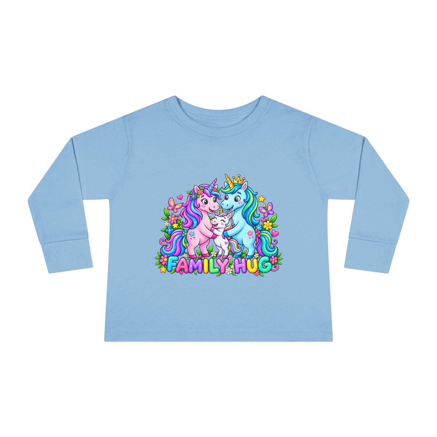 Family Hug Unicorn Toddler Long Sleeve Tee