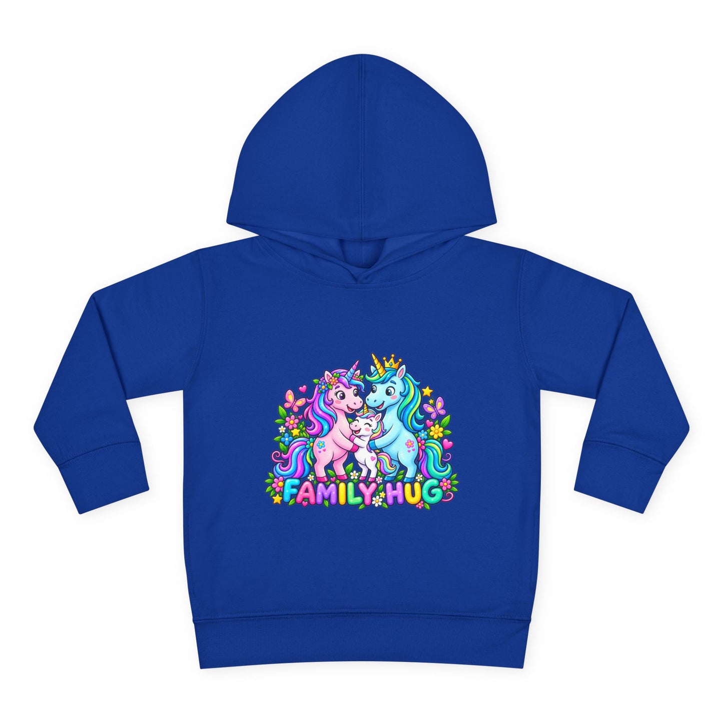 Family Hug Unicorn Toddler Pullover Fleece Hoodie