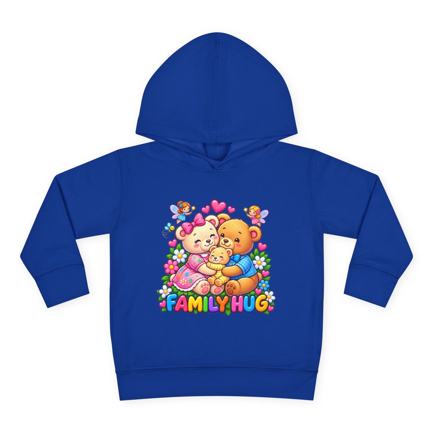 Family Hug Teddy Toddler Pullover Fleece Hoodie
