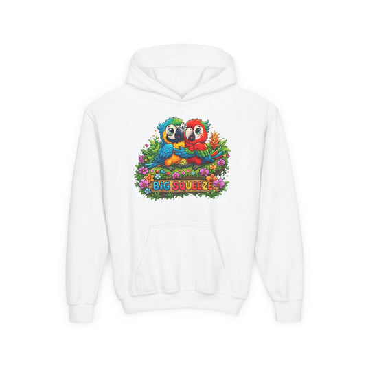 Big Squeeze Macaw Youth Heavy Blend Hooded Sweatshirt