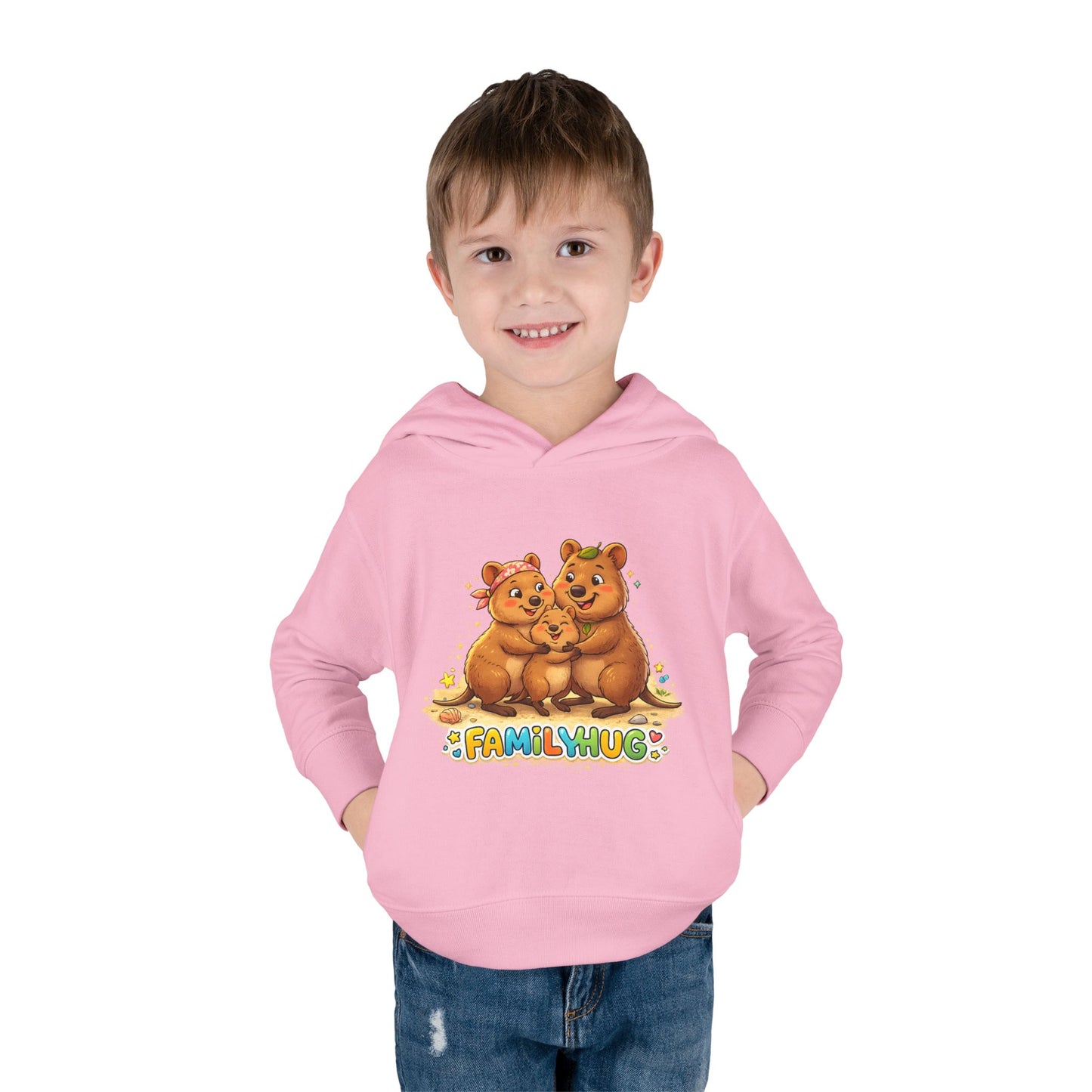 Family Hug Quokka Toddler Pullover Fleece Hoodie