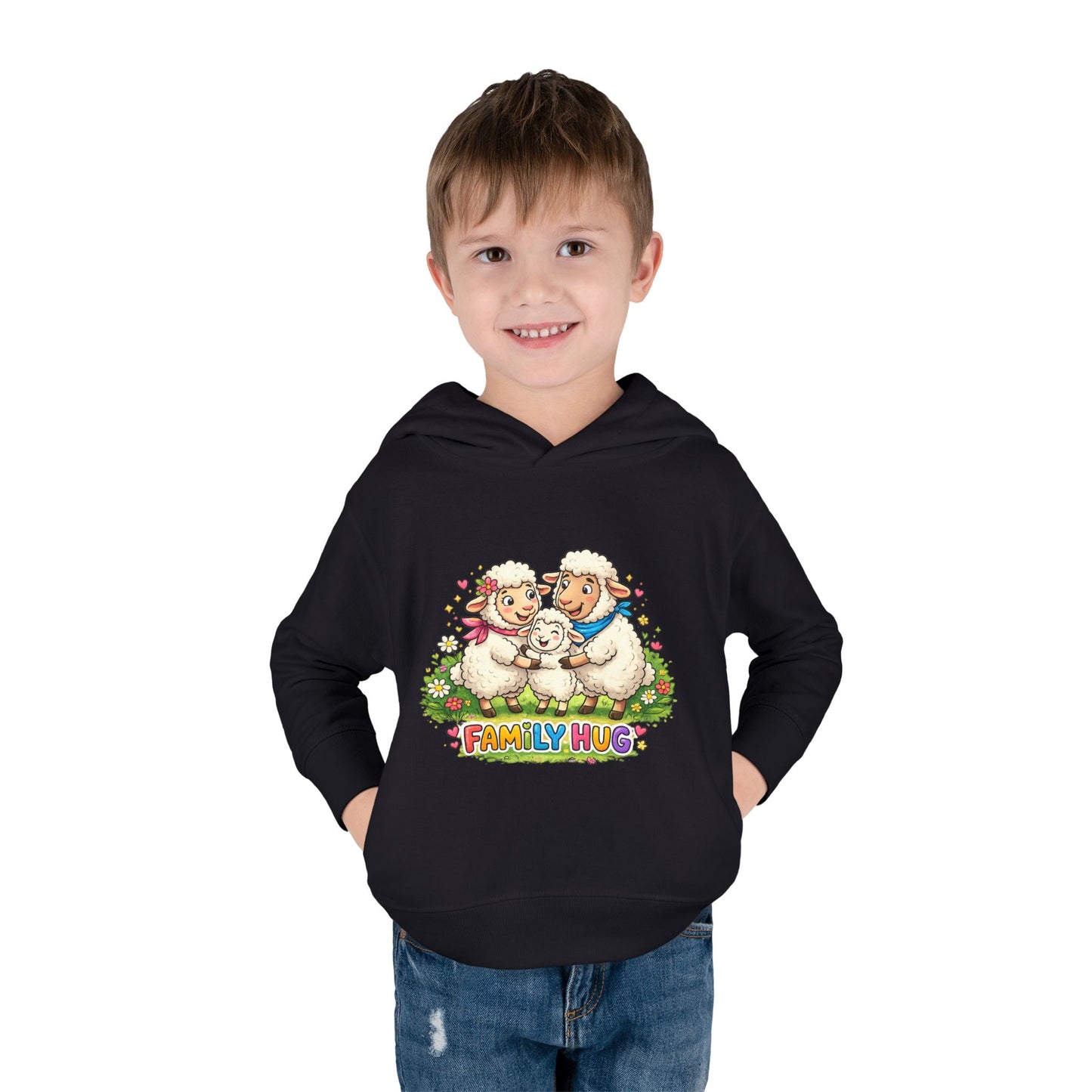 Family Hug Lamb Toddler Pullover Fleece Hoodie