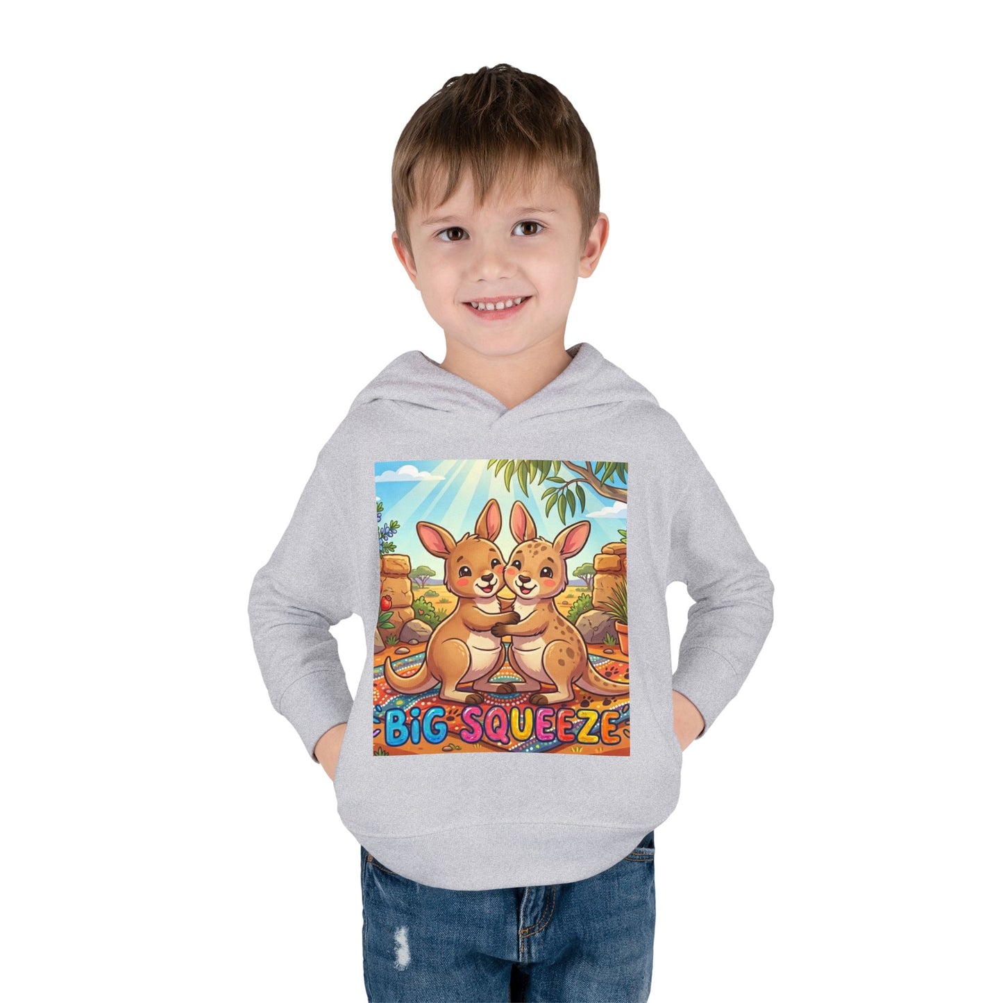 Big Squeeze Kangaroo Toddler Pullover Fleece Hoodie