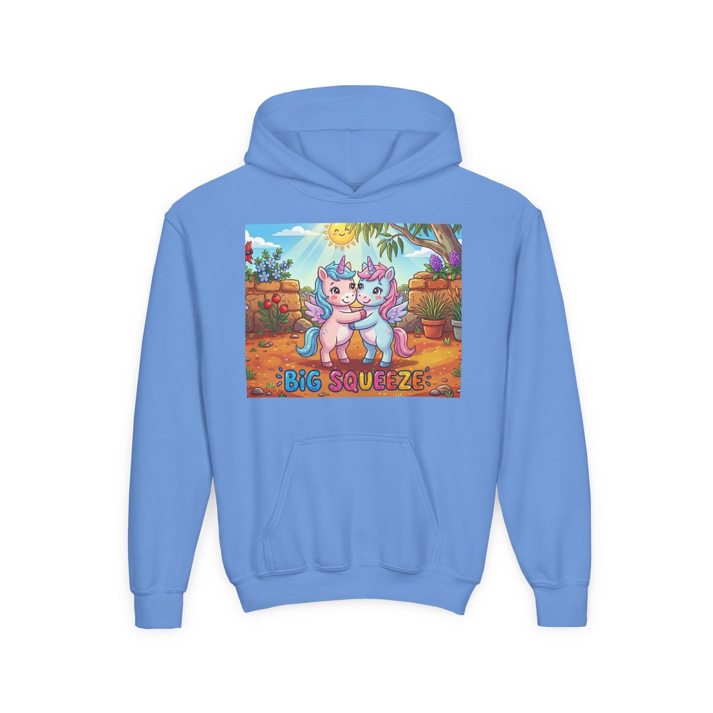 Big Squeeze Unicorn Youth Heavy Blend Hooded Sweatshirt