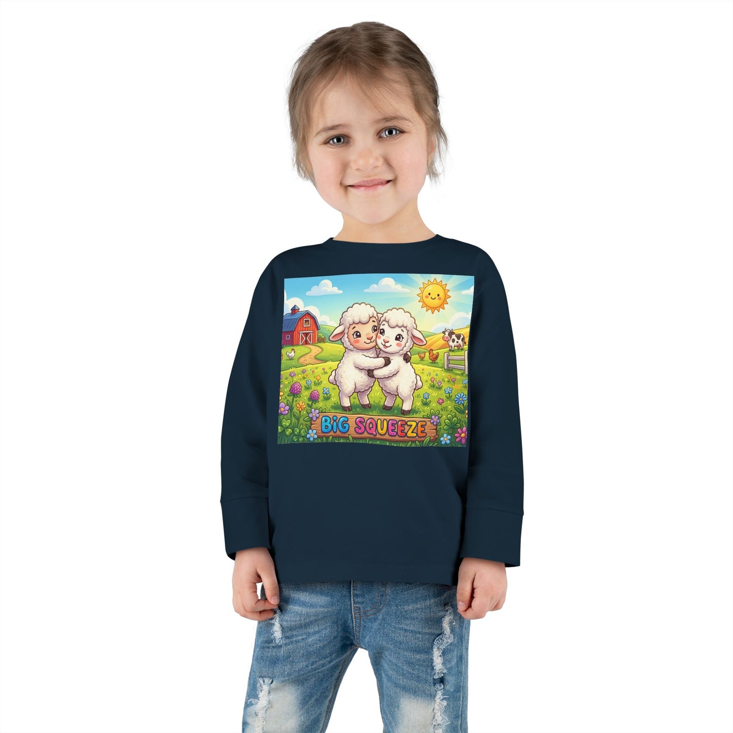Big Squeeze Lamb Toddler Long Sleeve Tee