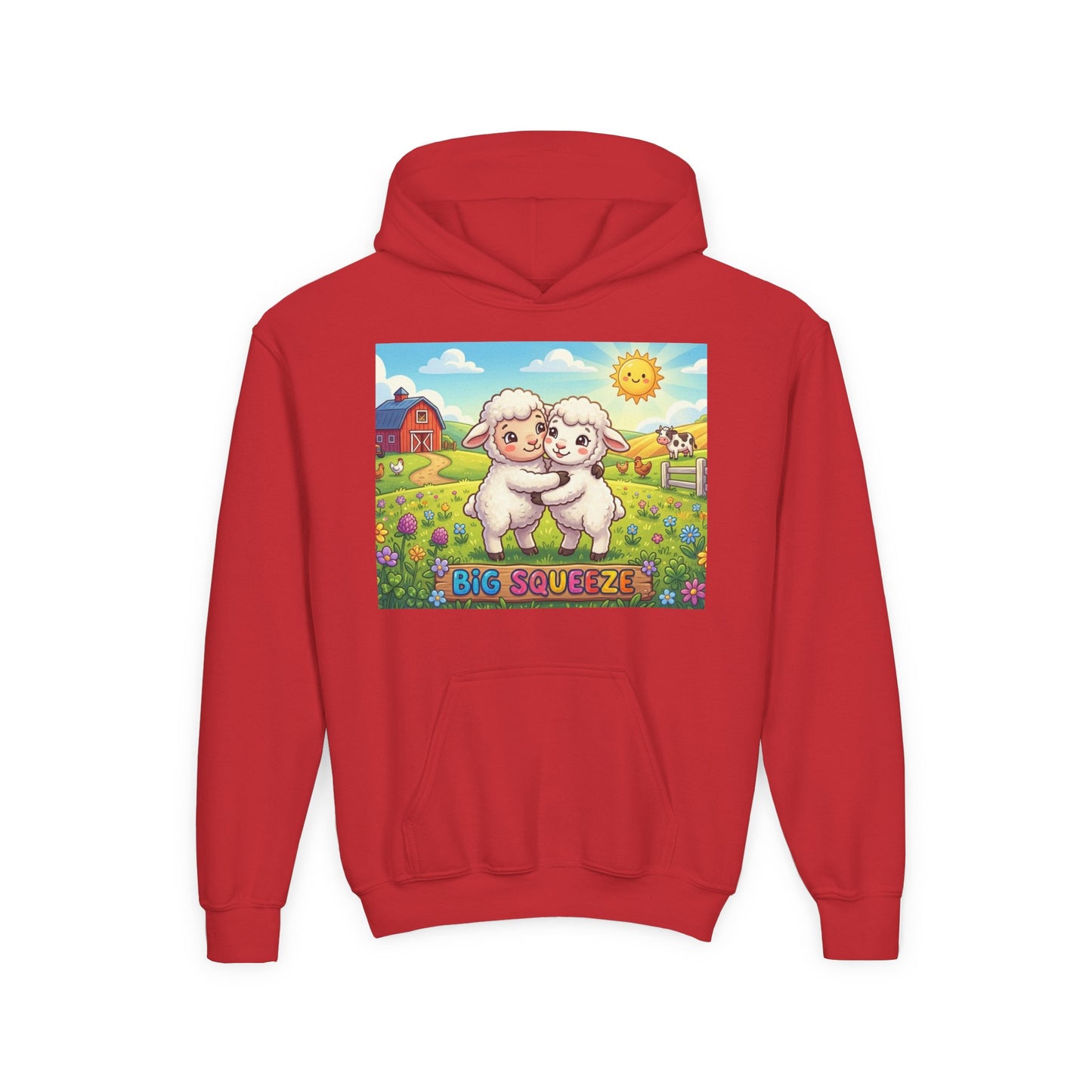 Big Squeeze Lamb Youth Heavy Blend Hooded Sweatshirt