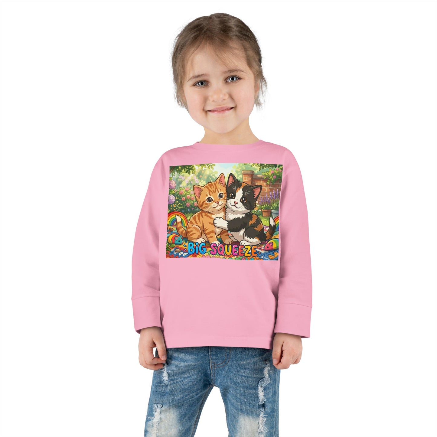 Big Squeeze Kitten Toddler Long Sleeve Tee