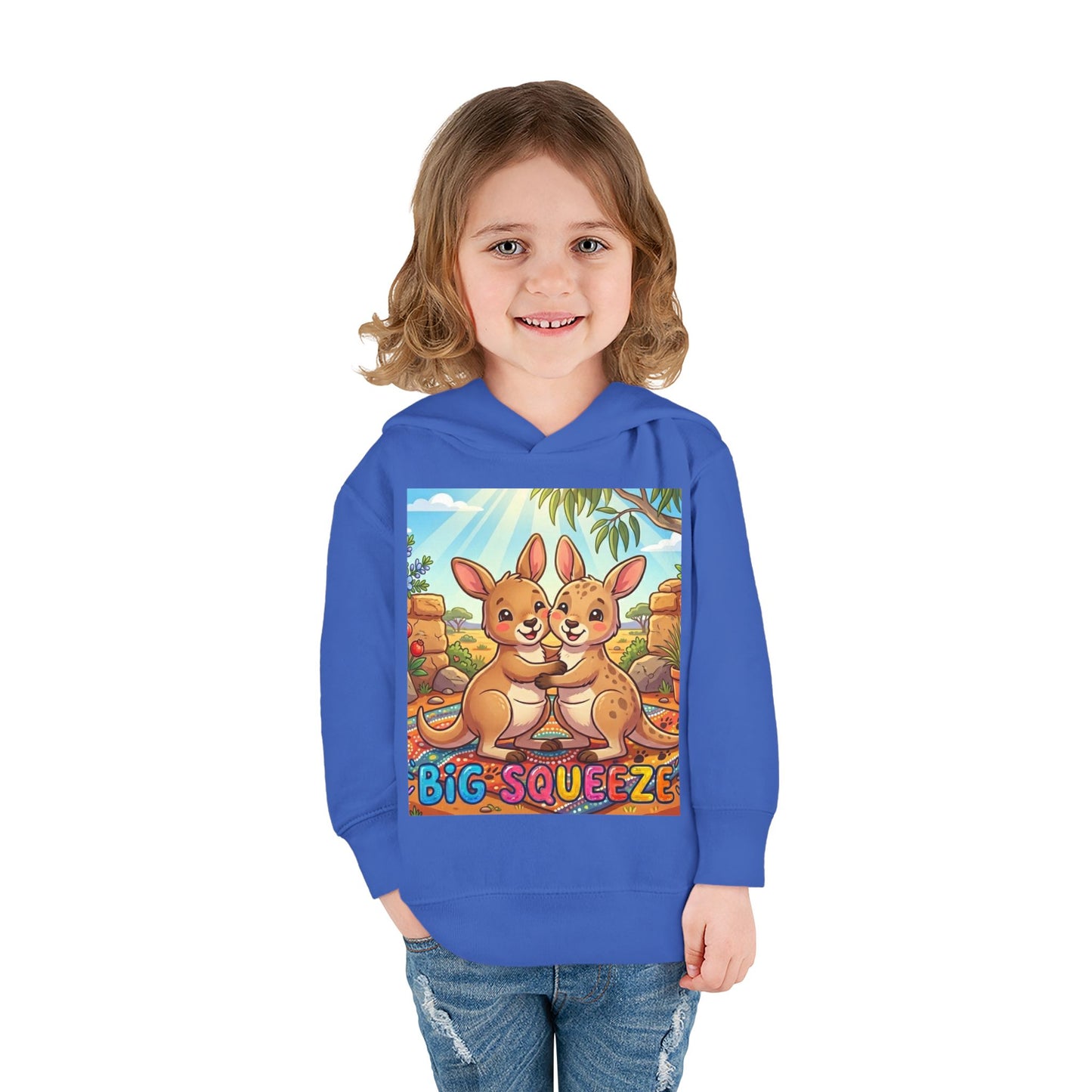Big Squeeze Kangaroo Toddler Pullover Fleece Hoodie