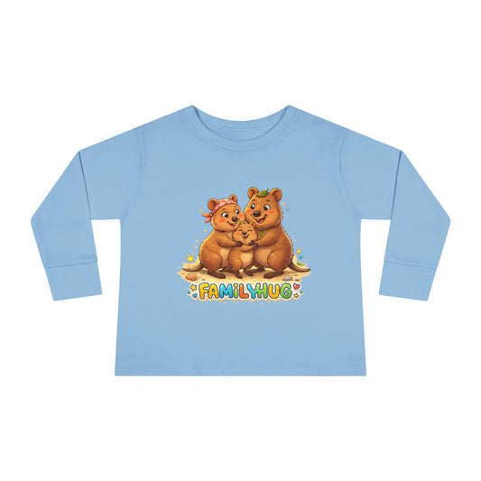 Family Hug Quokka Toddler Long Sleeve Tee