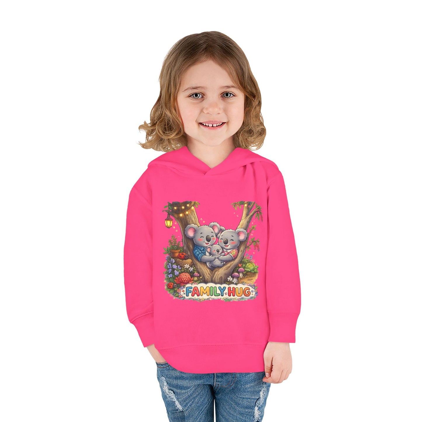 Family Hug Koala Toddler Pullover Fleece Hoodie