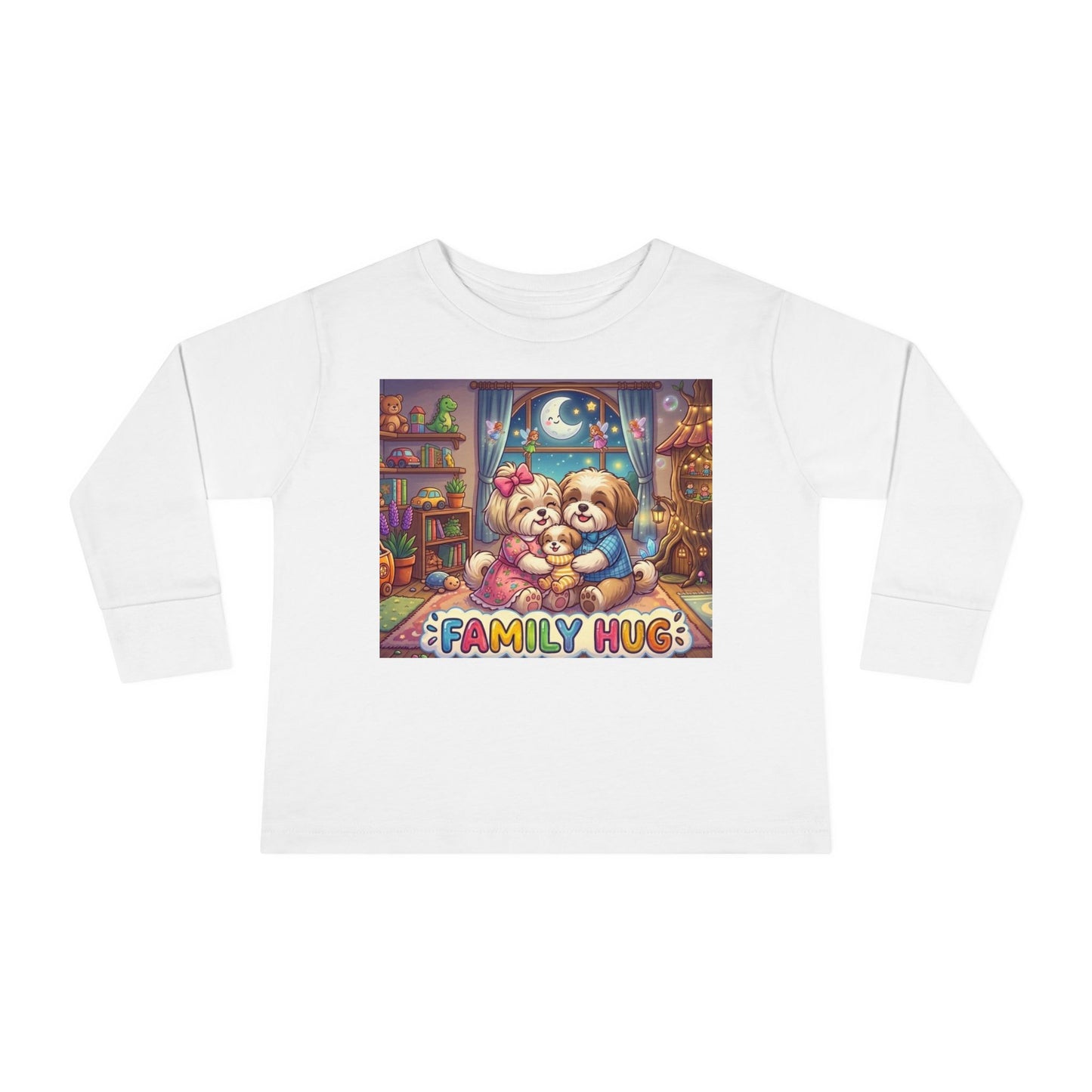 Family Hug Shih Tzu Toddler Long Sleeve Tee