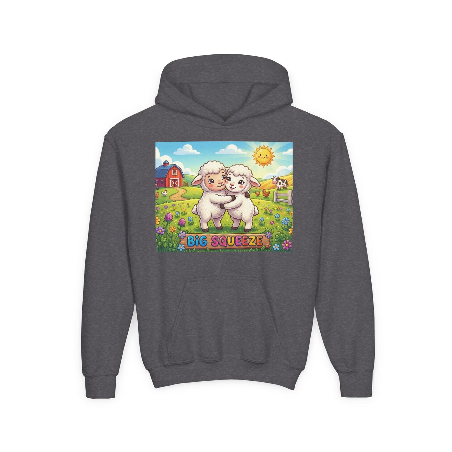Big Squeeze Lamb Youth Heavy Blend Hooded Sweatshirt