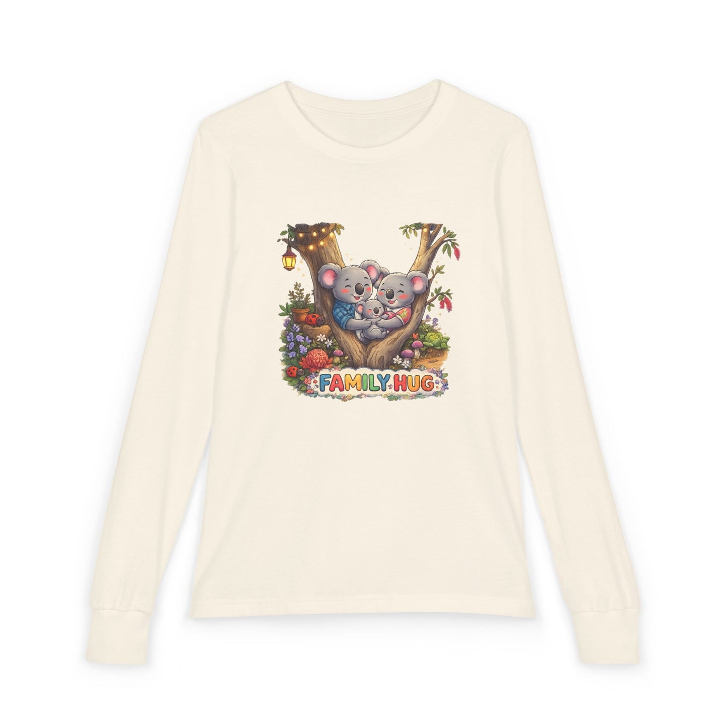 Family Hug Koala Youth Jersey Long Sleeve Tee