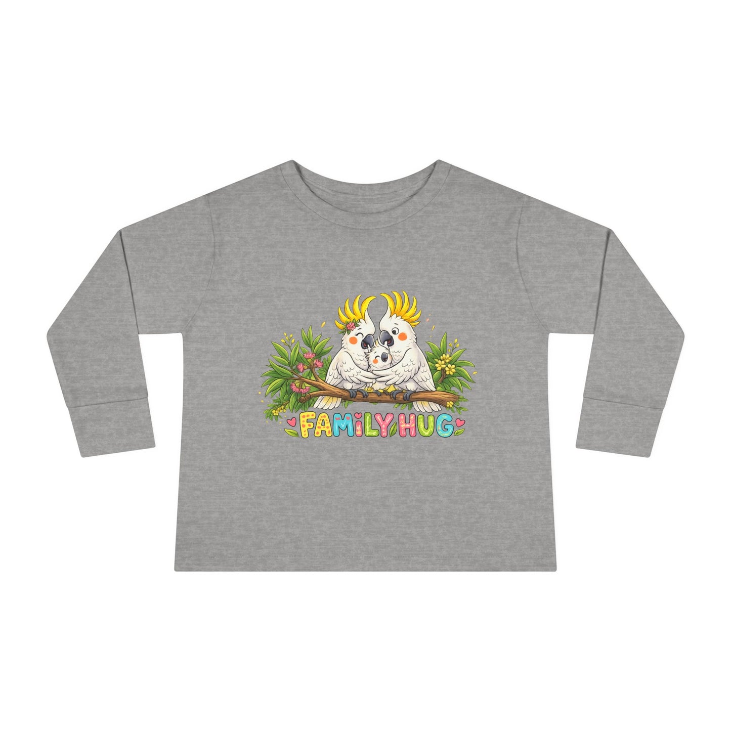 Family Hug Cockatoo Toddler Long Sleeve Tee