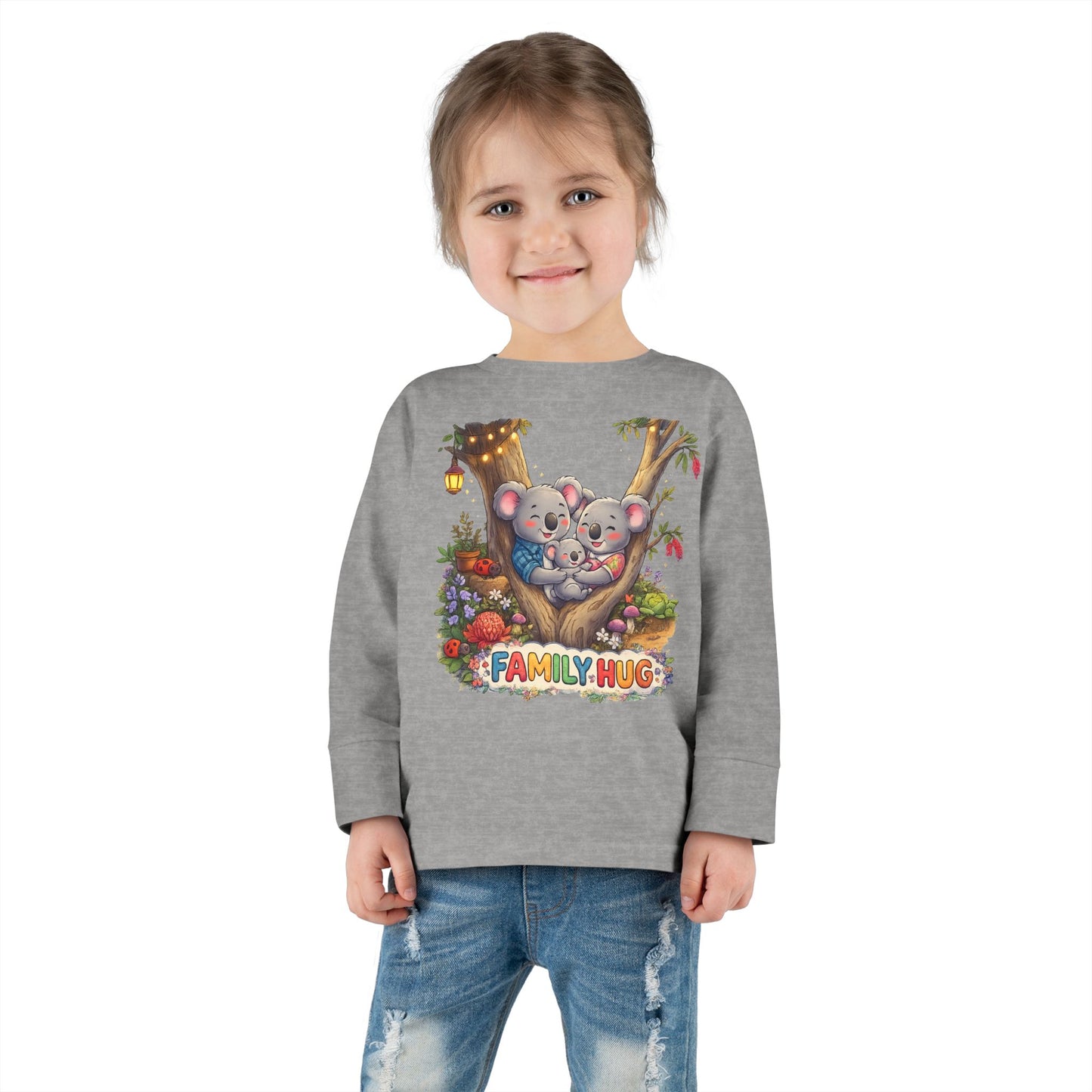 Family Hug Koala Toddler Long Sleeve Tee