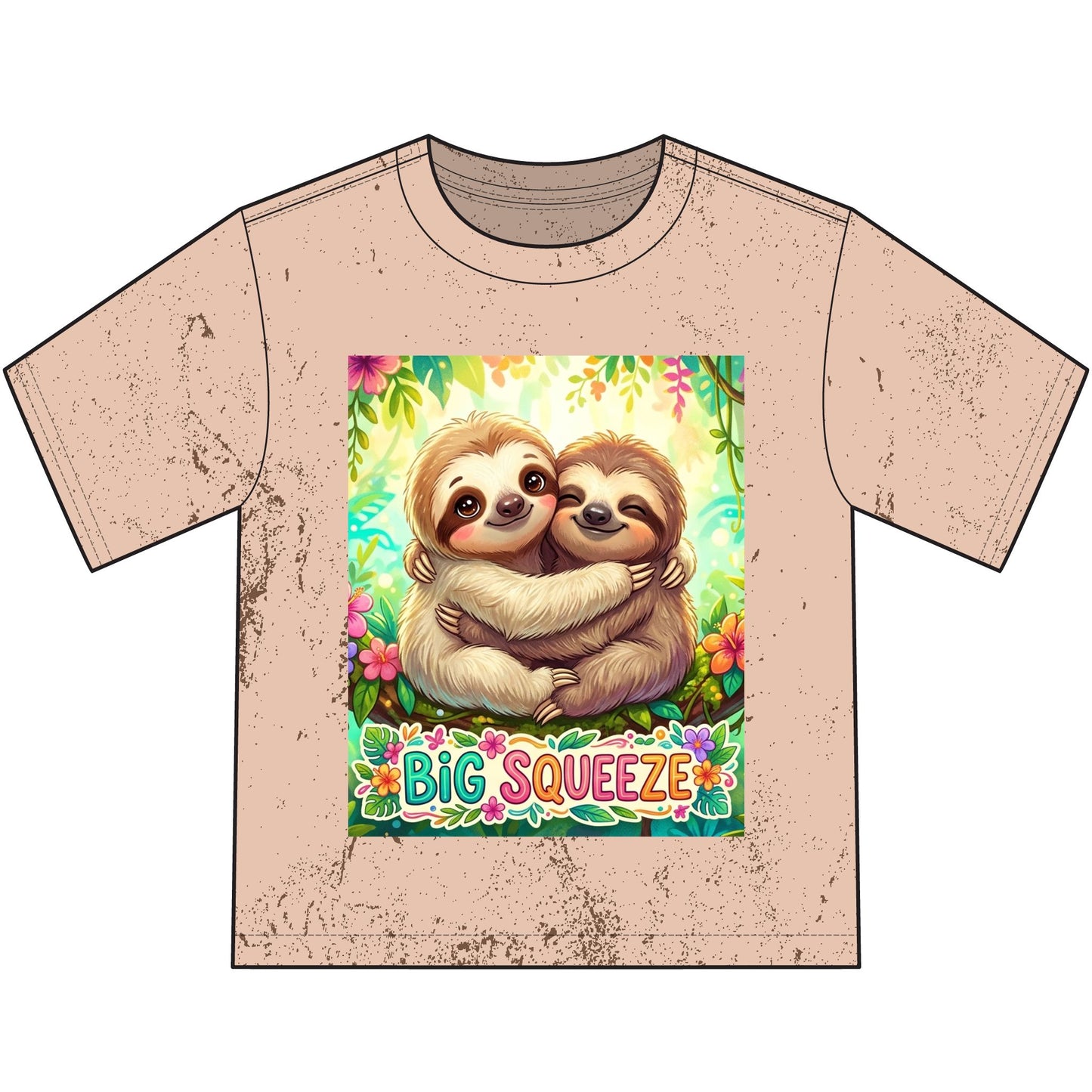 Big Squeeze Sloth Heavyweight Color Blast Youth T-Shirt