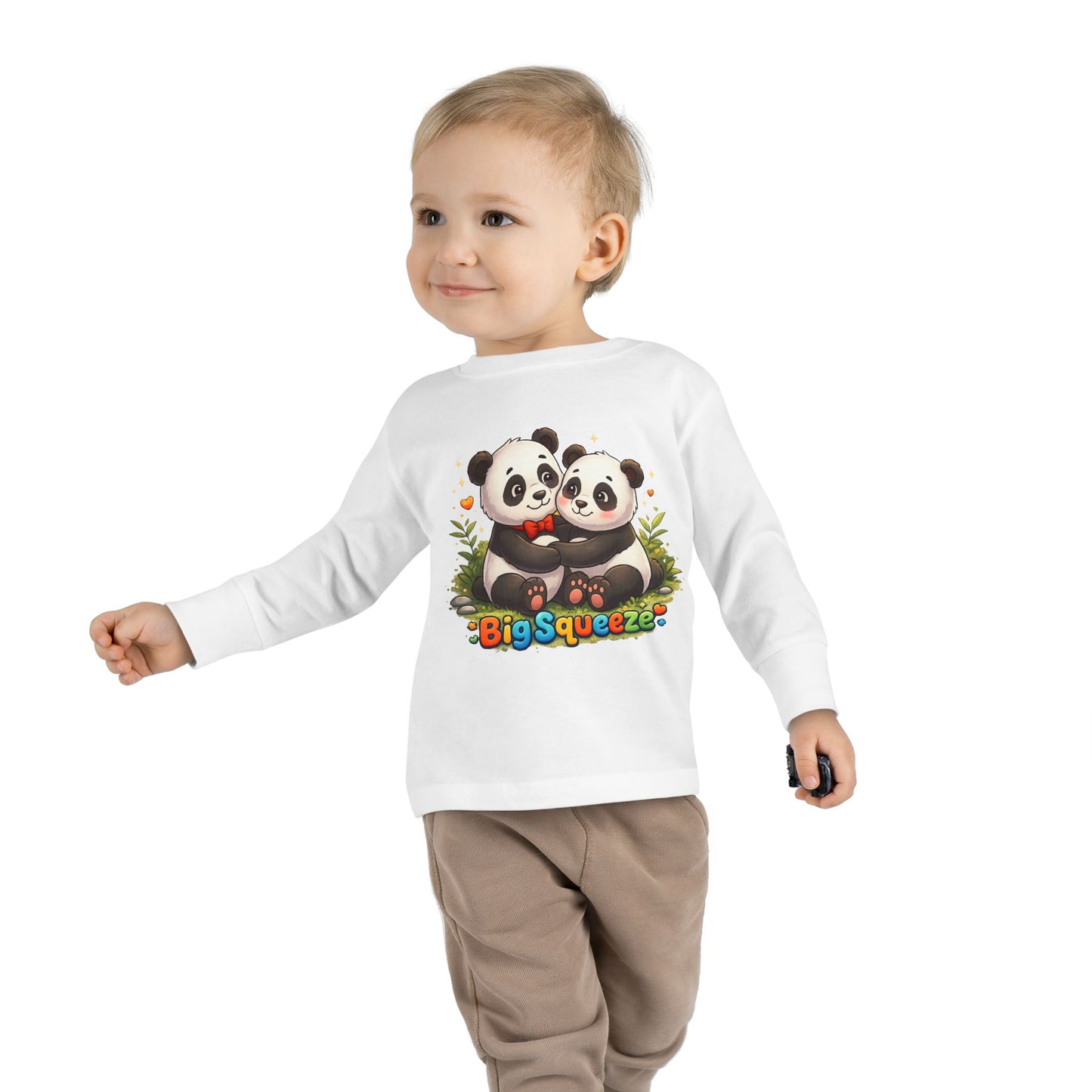 Big Squeeze Panda Toddler Long Sleeve Tee