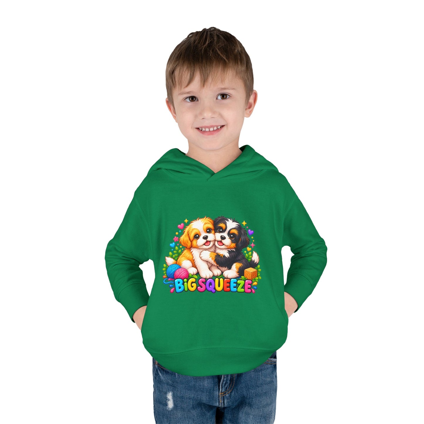Big Squeeze Shih Tzu Toddler Pullover Fleece Hoodie