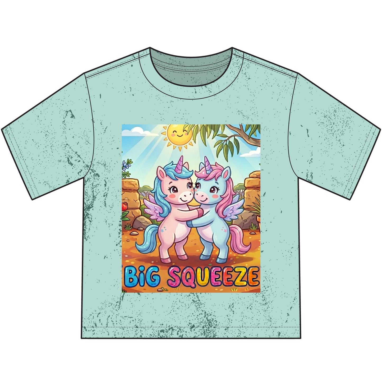 Big Squeeze Unicorn Heavyweight Color Blast Youth T-Shirt