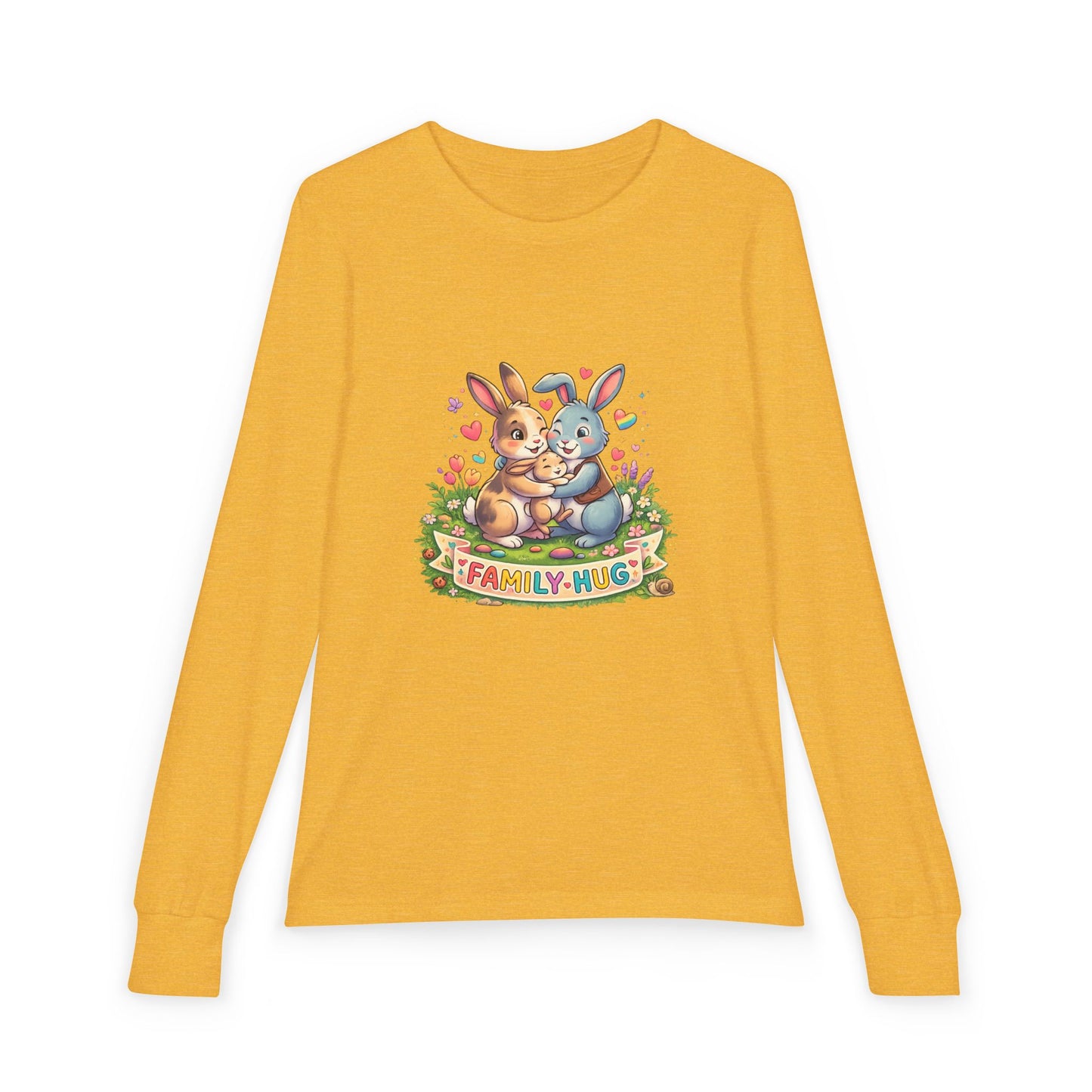 Family Hug Bunny Youth Jersey Long Sleeve Tee