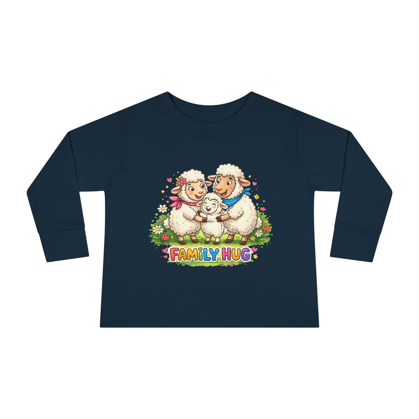 Family Hug Lamb Toddler Long Sleeve Tee