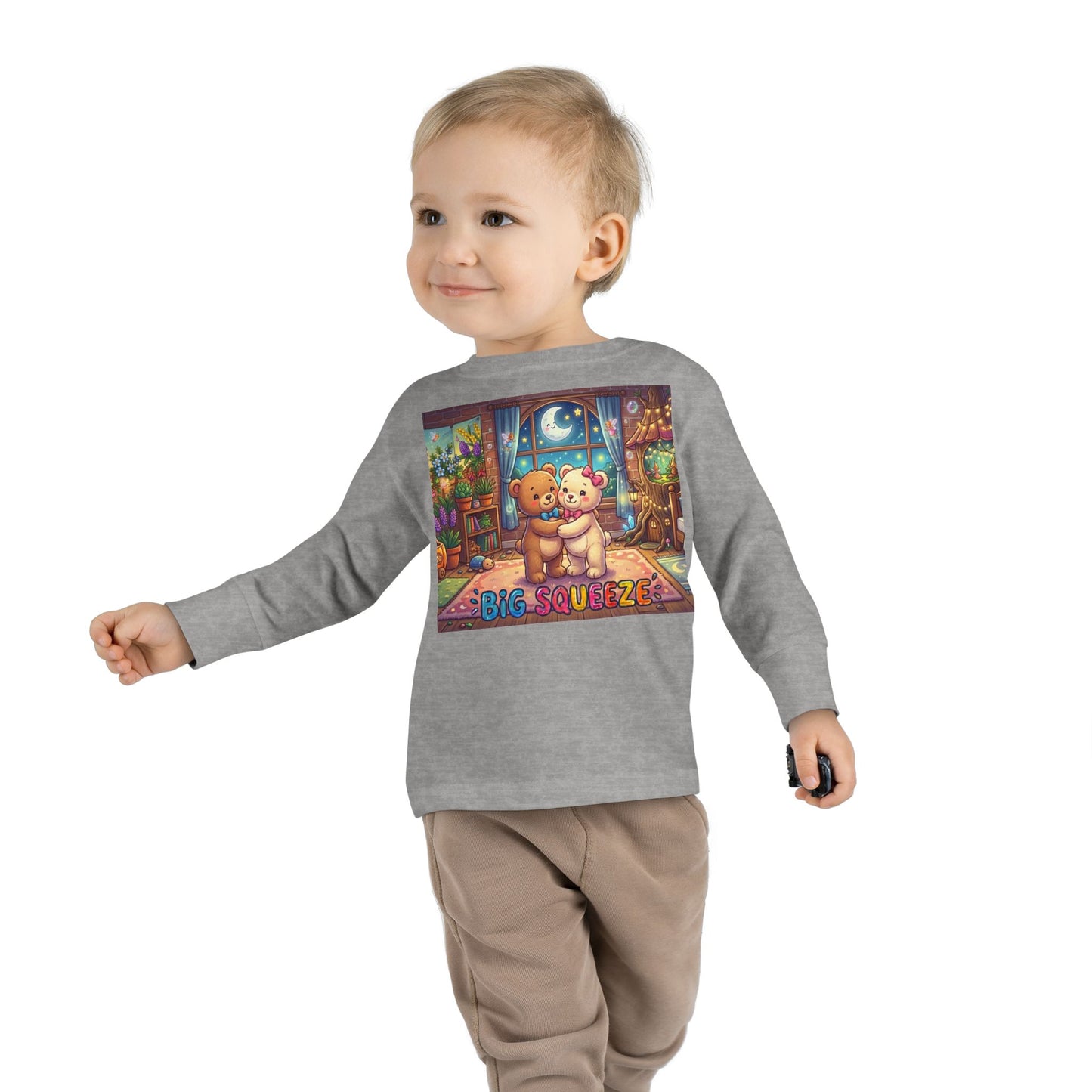 Big Squeeze Teddy Toddler Long Sleeve Tee