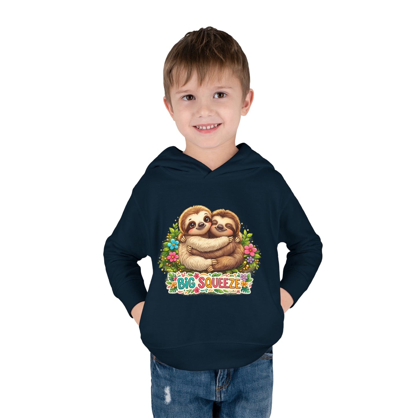 Big Squeeze Sloth Toddler Pullover Fleece Hoodie