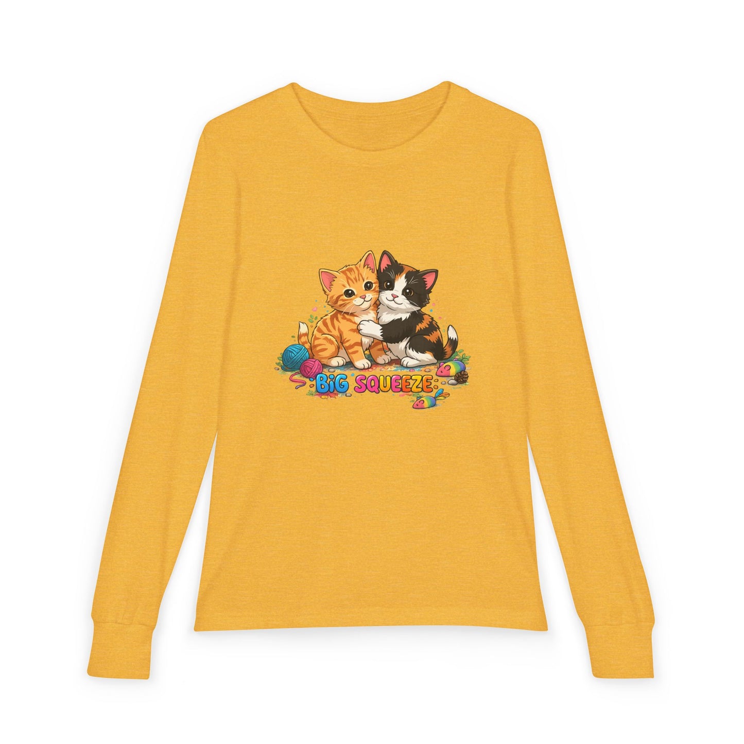 Big Squeeze Kitten Youth Jersey Long Sleeve Tee