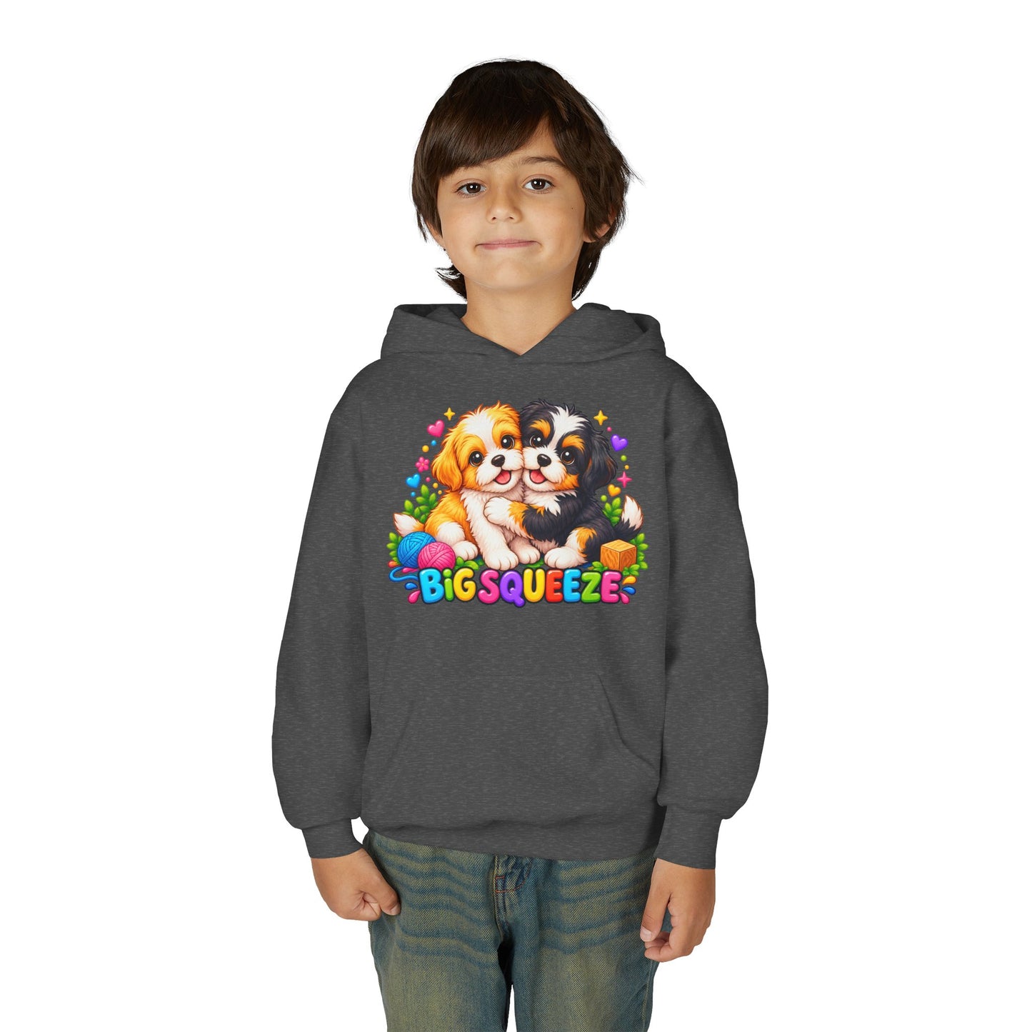 Big Squeeze Shih Tzu Youth Heavy Blend Hooded Sweatshirt
