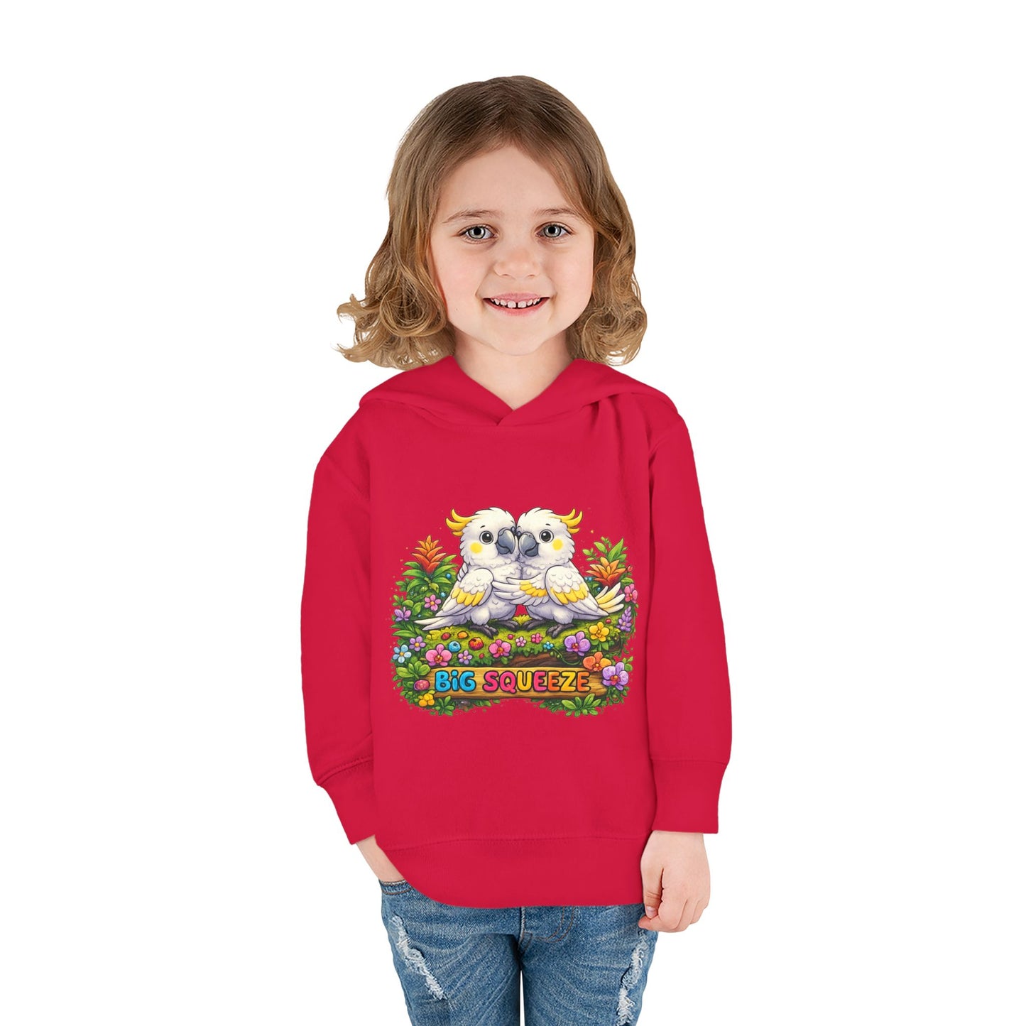 Big Squeeze Cockatoo Toddler Pullover Fleece Hoodie