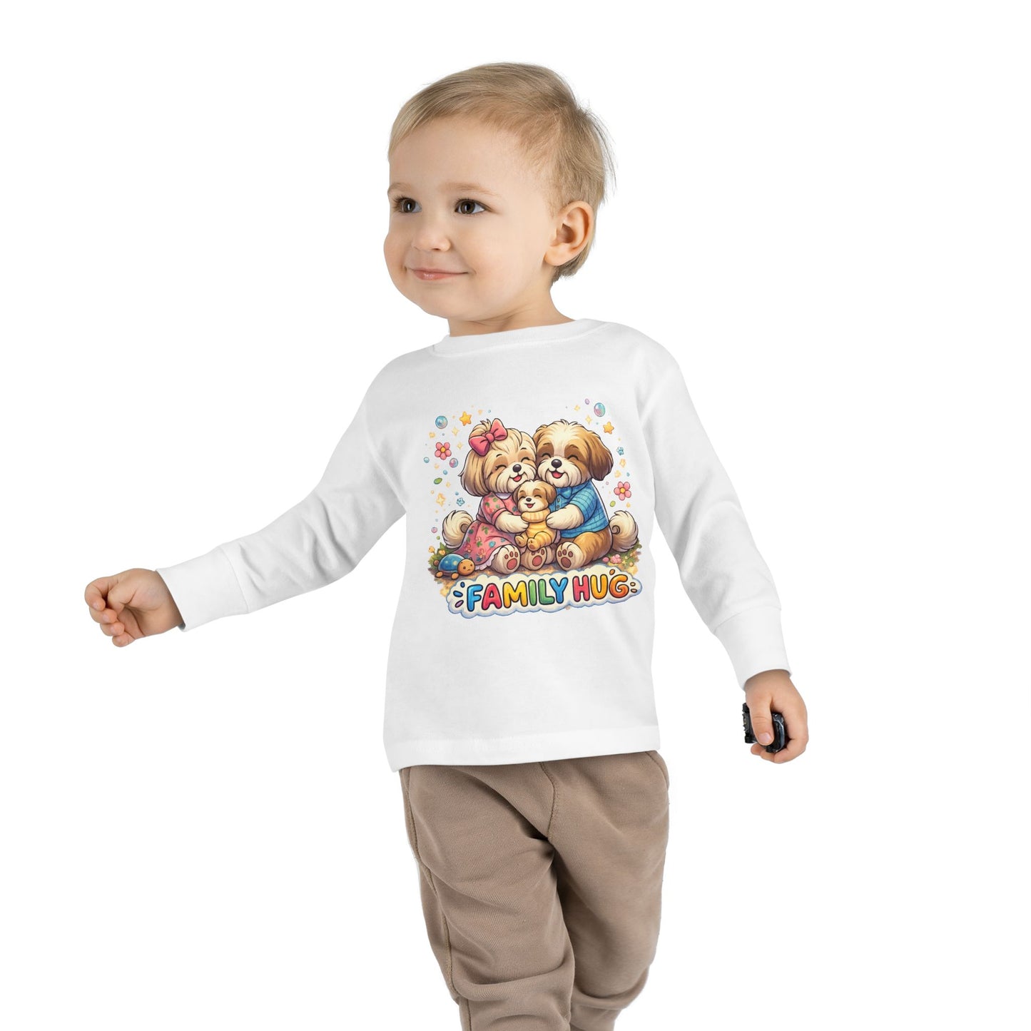 Family Hug Shih Tzu Toddler Long Sleeve Tee