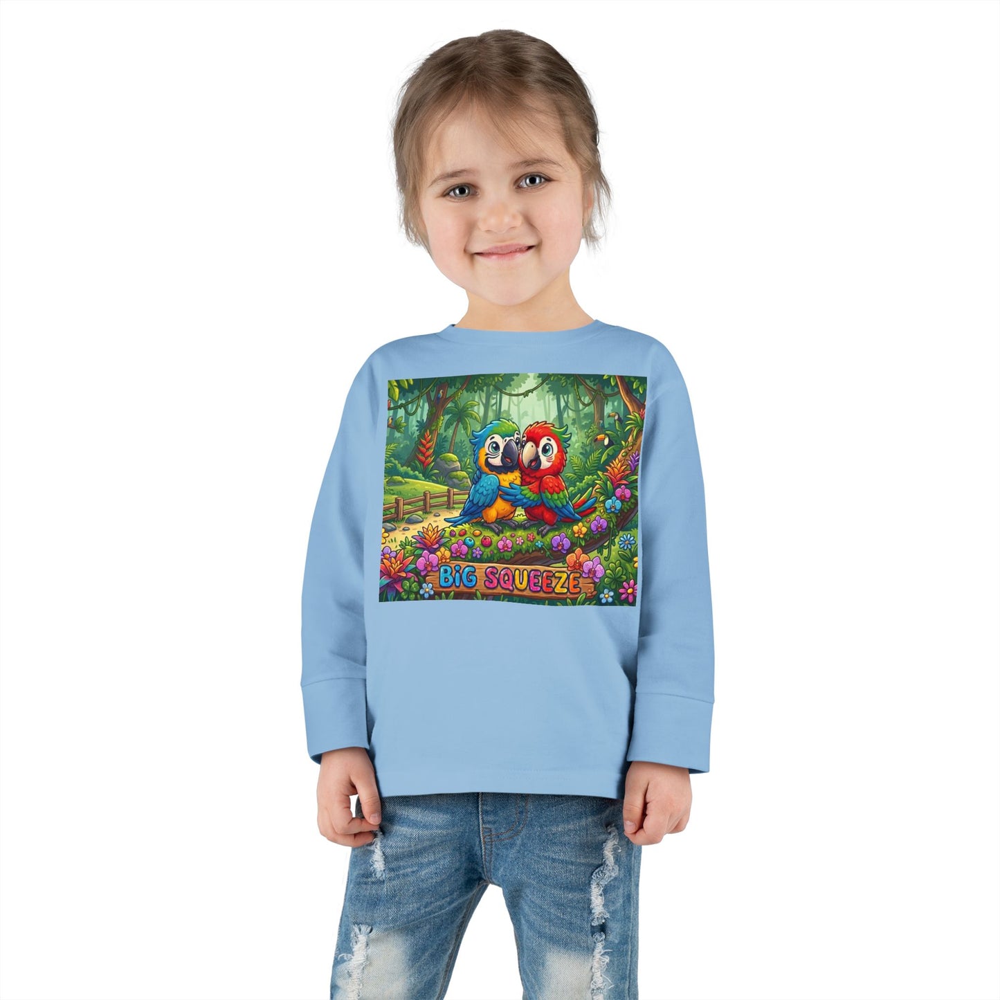 Big Squeeze Macaw Toddler Long Sleeve Tee